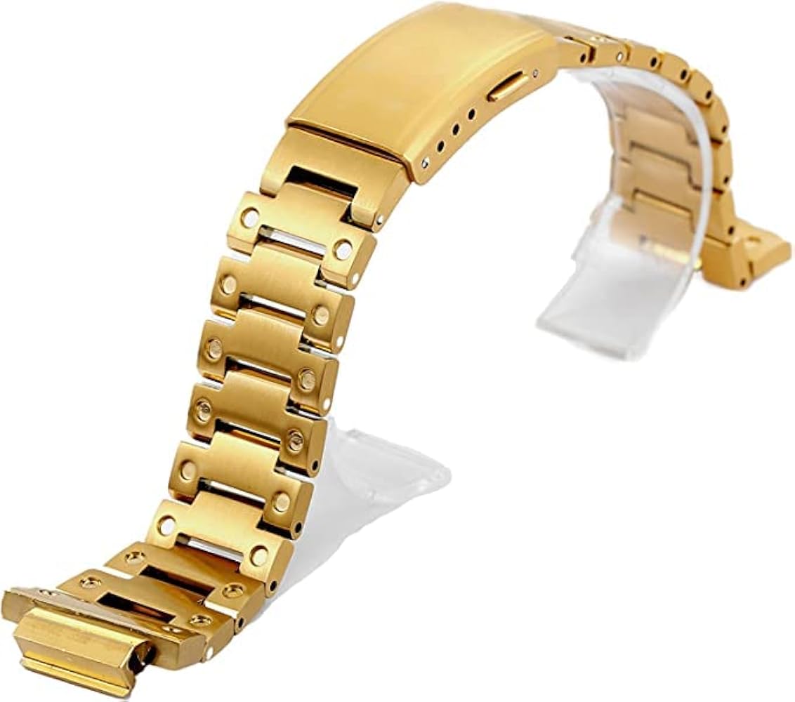 Amazon.co.jp: 互換品/交換 カスタム メタルバンド（ベルト） ゴールド