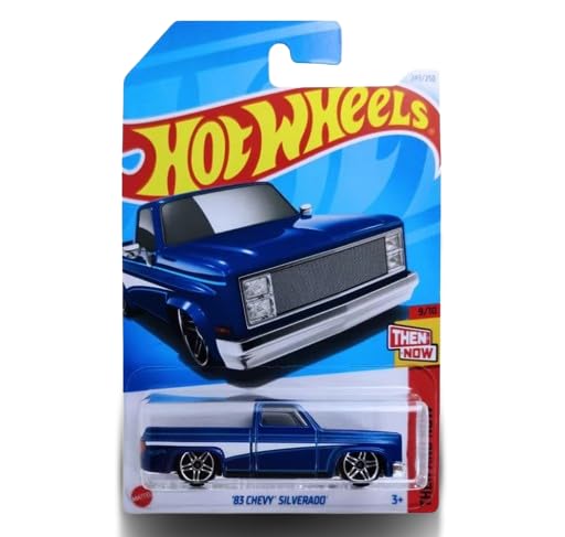 Amazon.com: Hot Wheels 83 Chevy Silverado, Blue, Then and Now 9/10