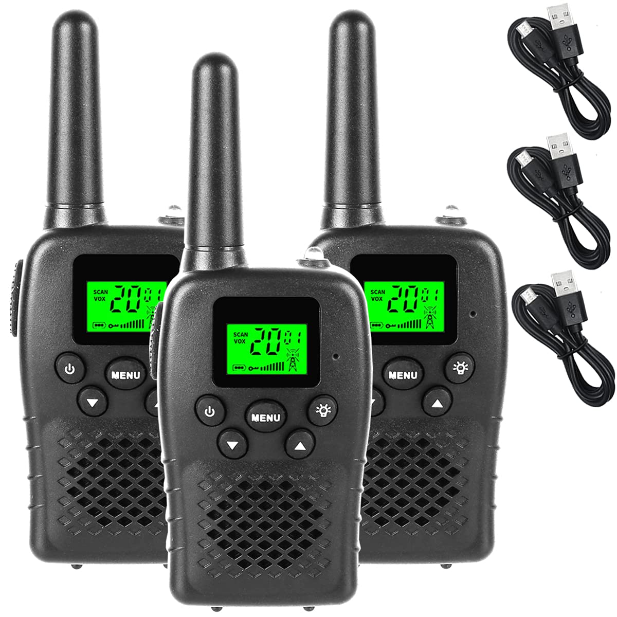 Amazon | t18 トランシーバー 3台セット USBケーブル充電可 wesTayin