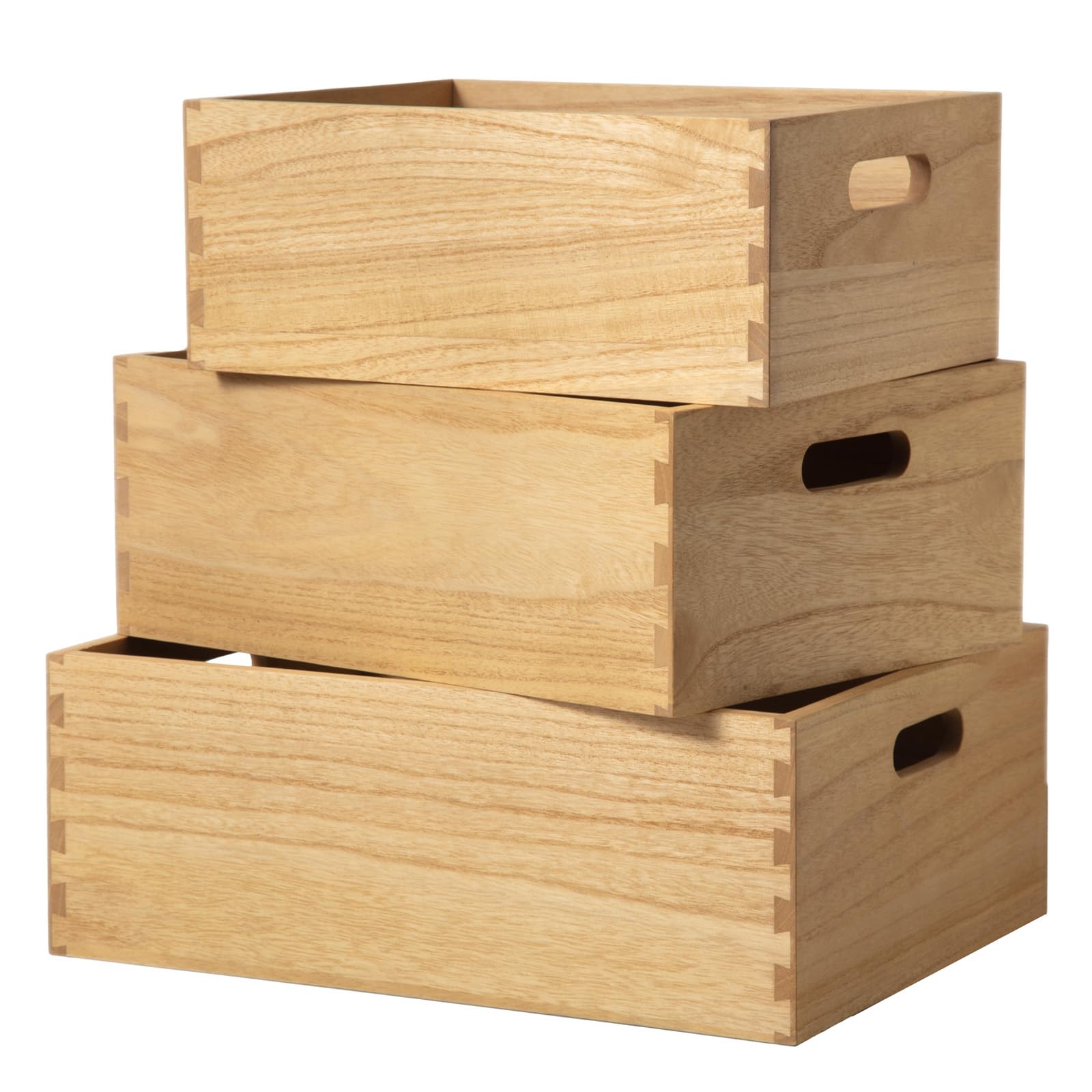 Amazon｜KIRIGEN 木箱収納 収納 ボックス 木製 3本セット ワイン木箱