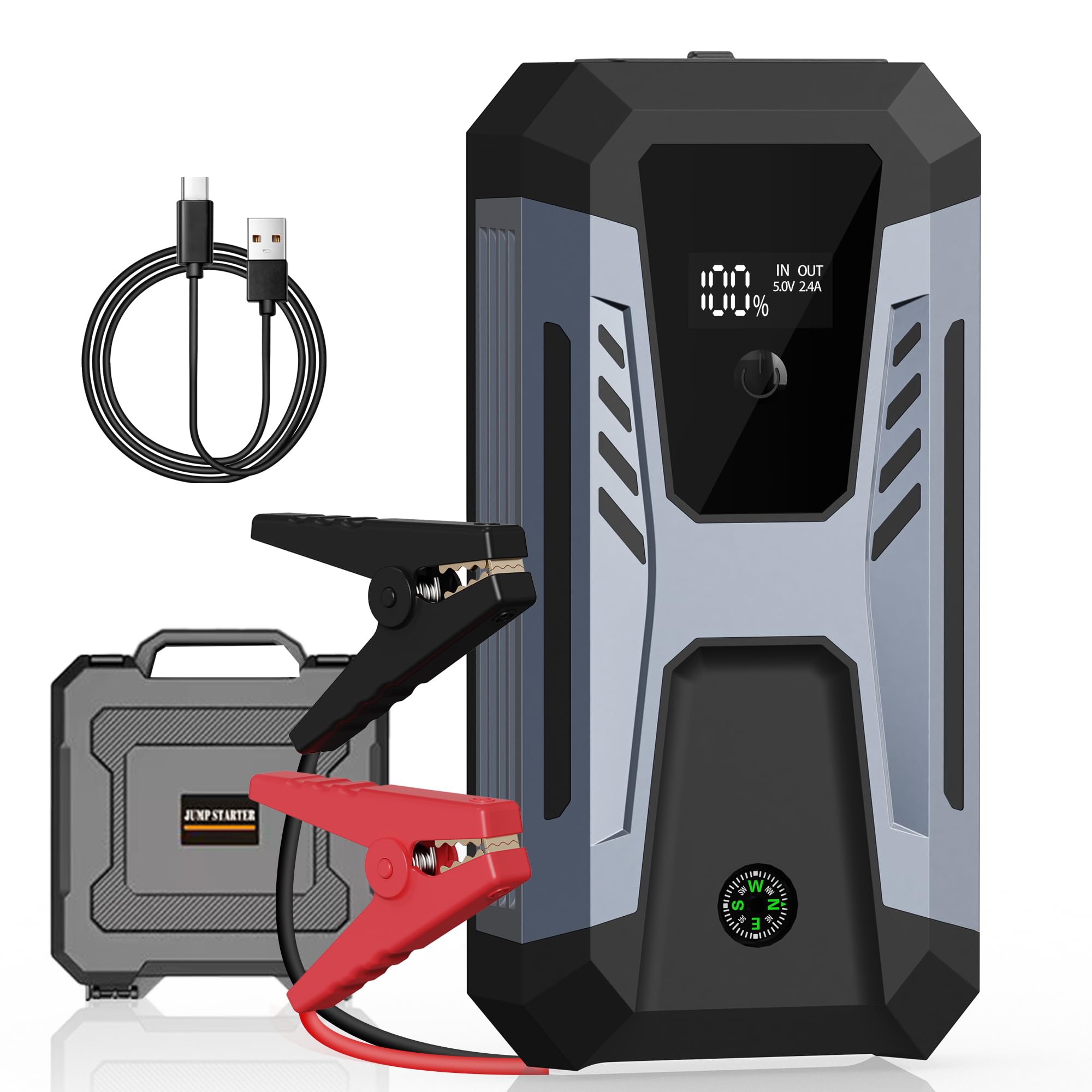 Amazon | ジャンプスターター 12V 車用 エンジンスターター ピーク電流