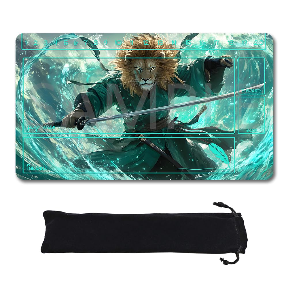 Amazon | Lorcana プレイマット TCG 24x14インチ ゲームマット、滑り