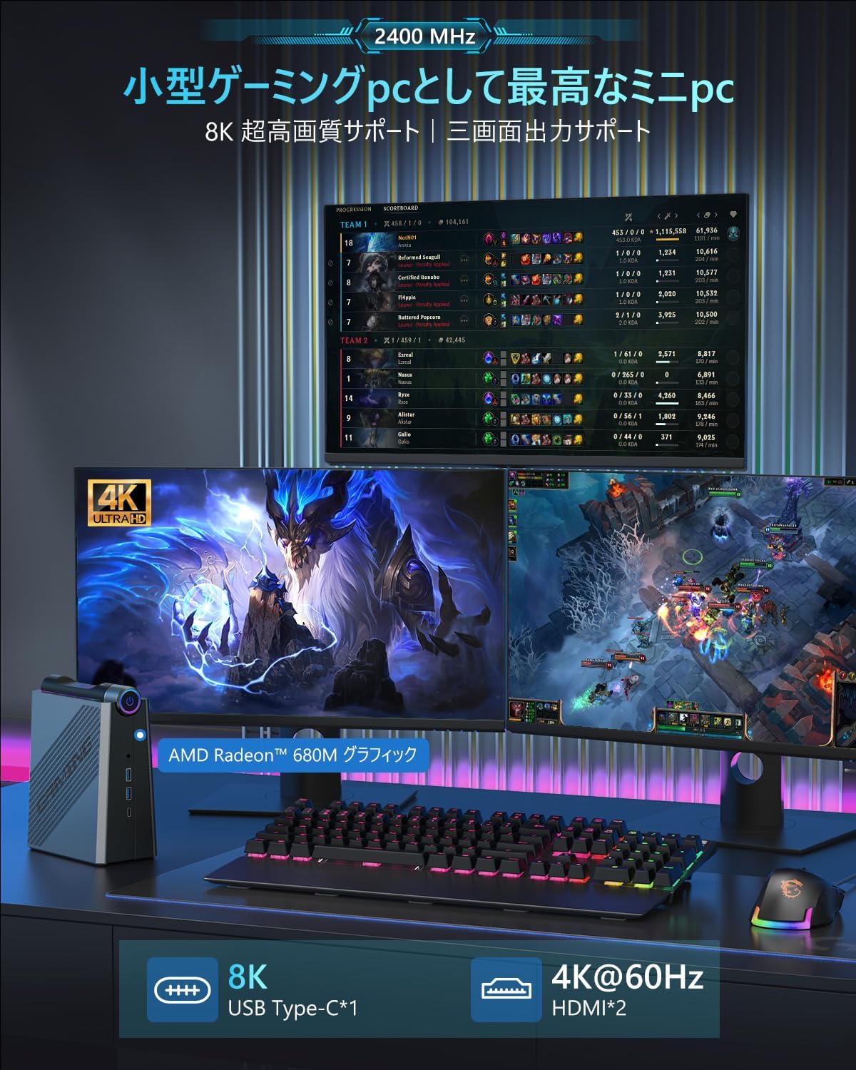 Amazon.co.jp: ミニPC Ryzen 7 7735HS mini pc 32GB 512GB 小型