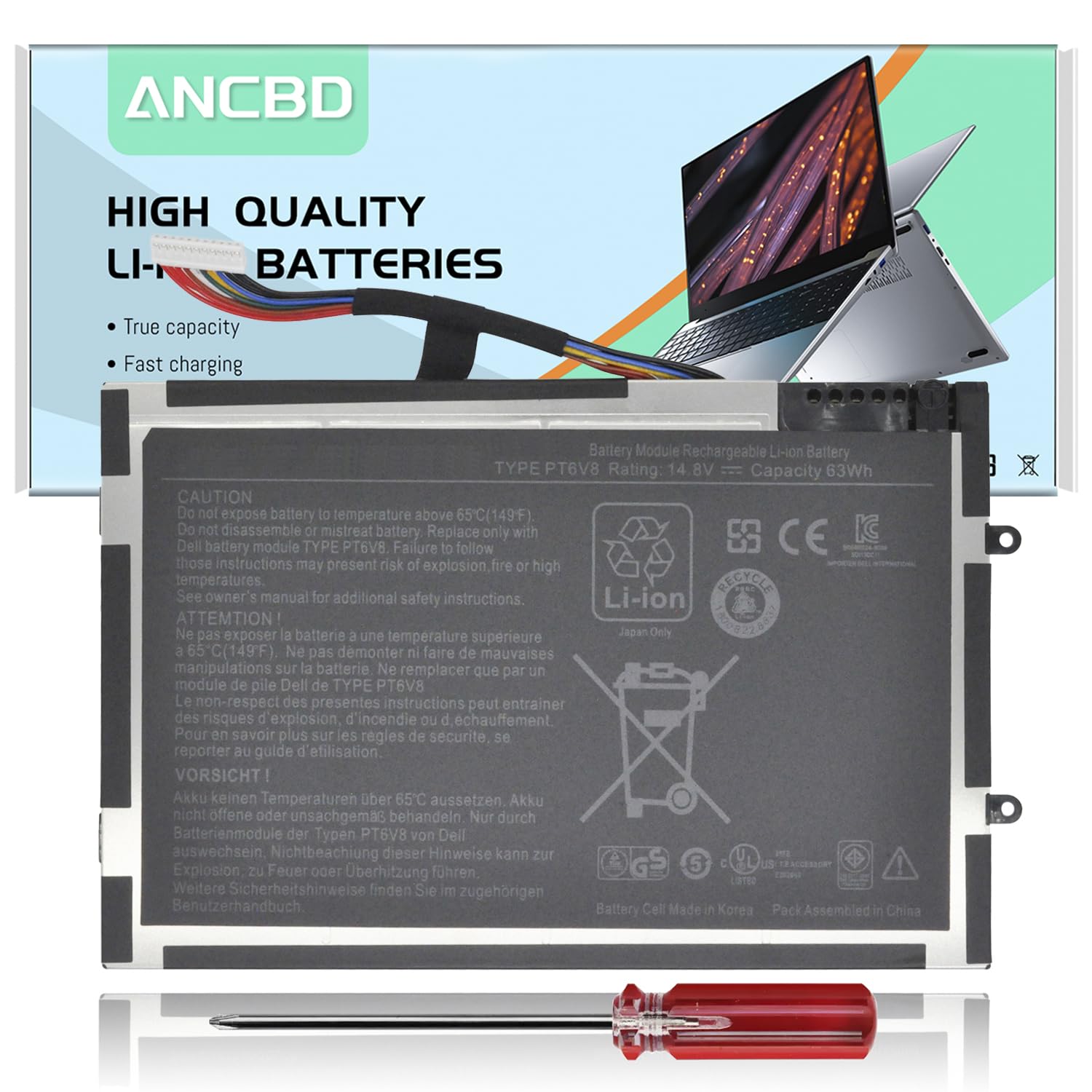 Amazon.com: ANCBD PT6V8 Laptop Battery for Dell Alienware M11x