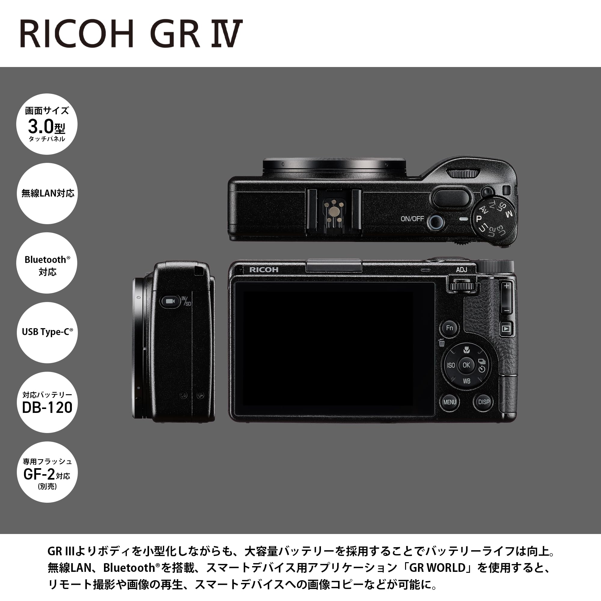 Amazon | RICOH GR IV デジタルカメラ 【APS-Cサイズ大型CMOSセンサー