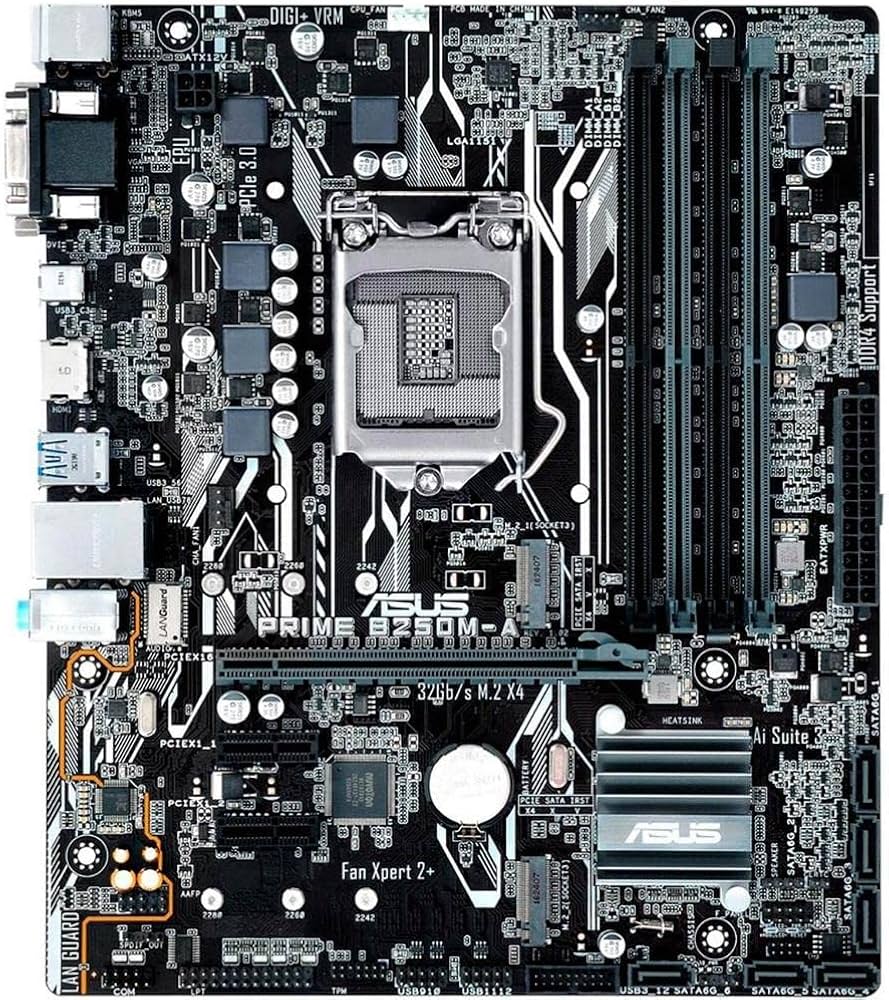 Amazon.com: ASUS Prime B250M-A LGA1151 DDR4 HDMI DVI VGA M.2 B250