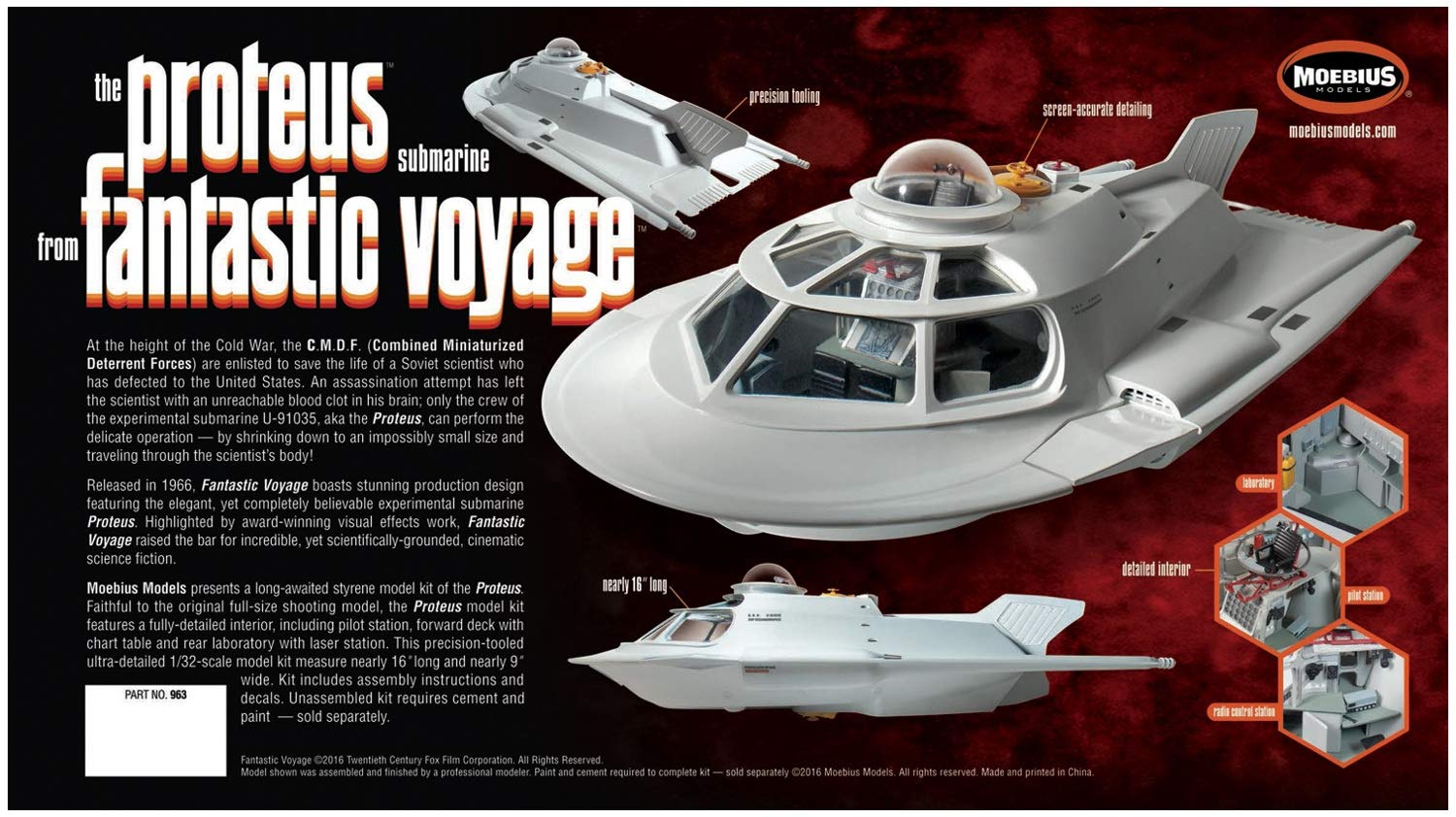 Amazon | メビウス 1/32 ミクロの決死圏 特殊潜航艇プロテウス号