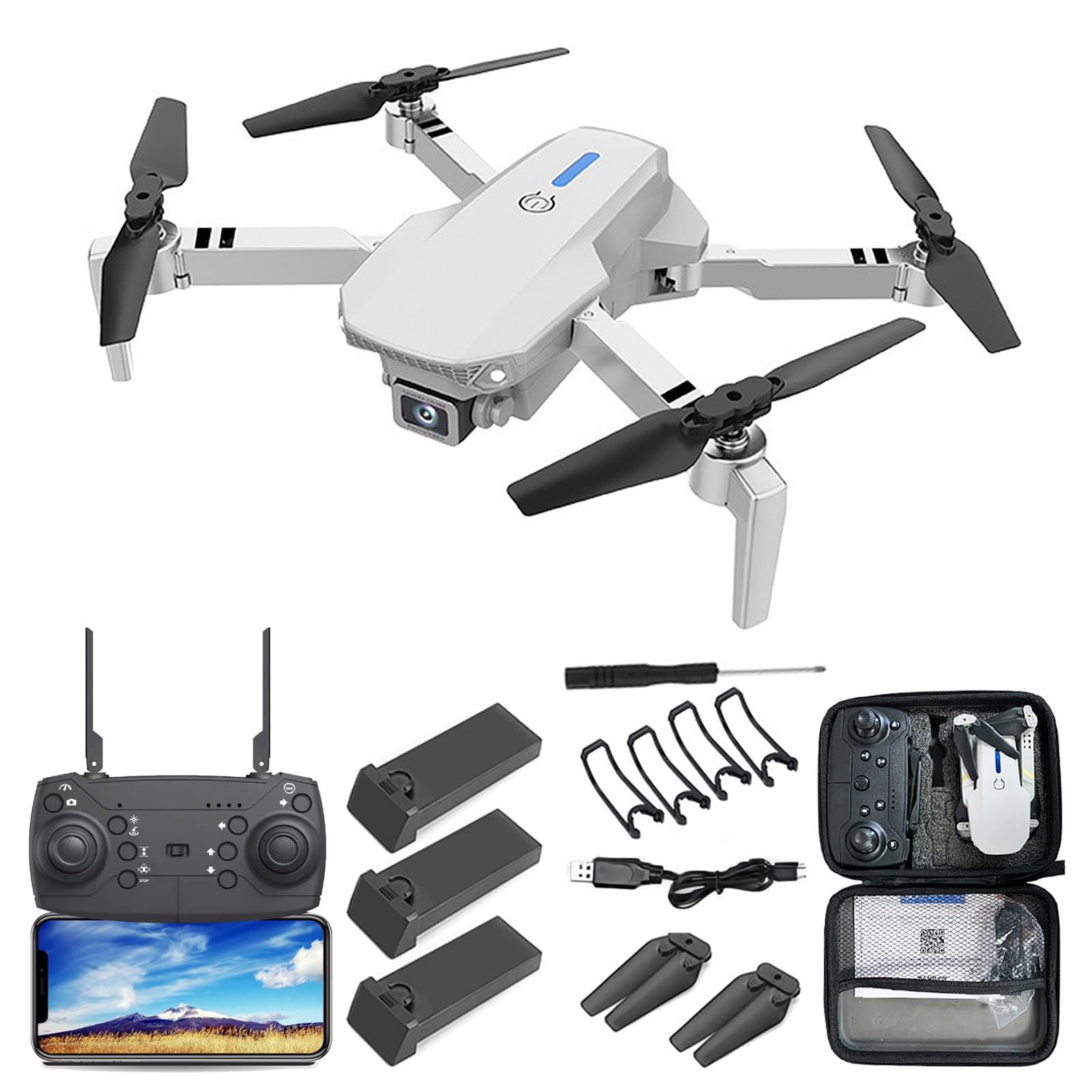 Amazon.co.jp: 新しい E88 ドローン カメラ付き 100g未満 申請不要