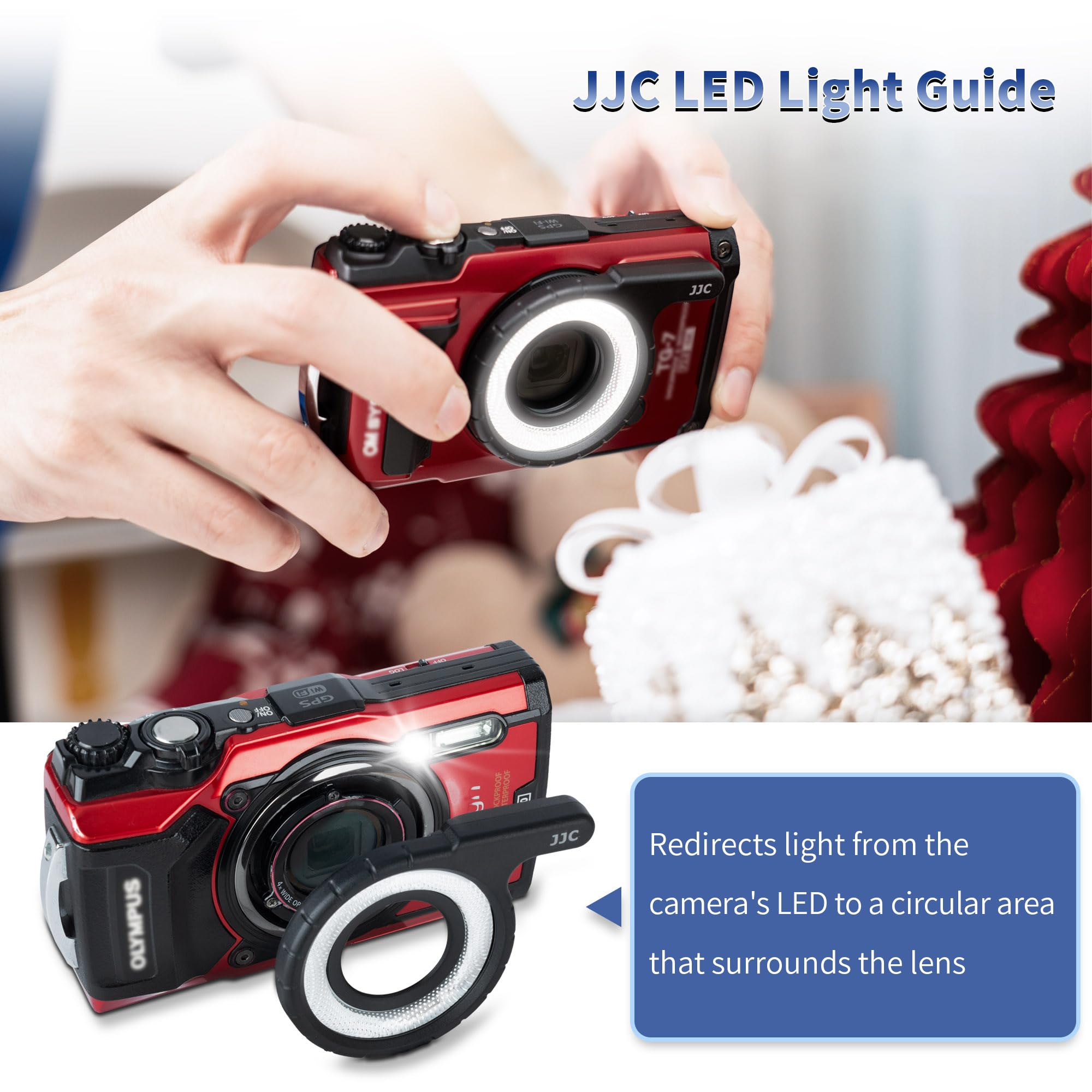 Amazon | JJC LEDライトガイドリング Olympus Tough TG-7 TG7 TG-6 TG6