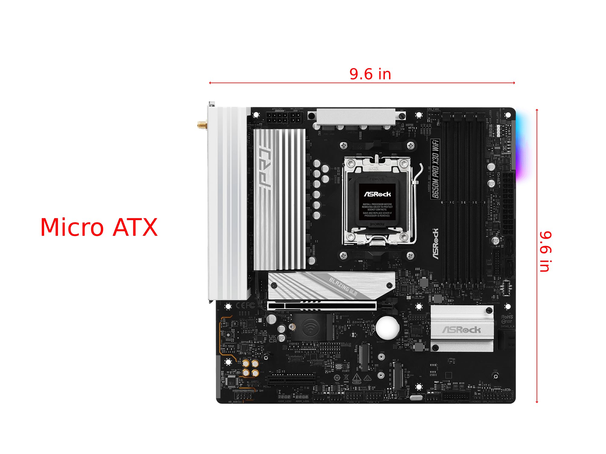 Amazon.com: ASRock B650M Pro X3D WiFi AMD AM5 Micro-ATX