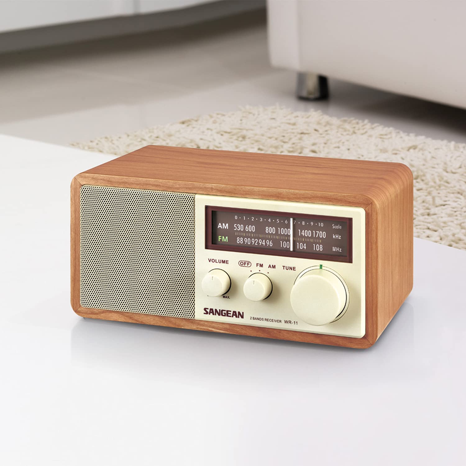 Amazon.com: Sangean WR-11 Wood Cabinet AM/FM Table Top Analog