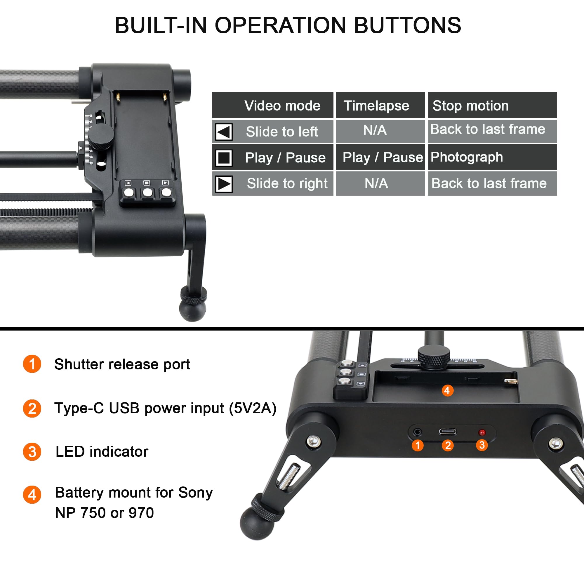 Amazon.co.jp: KONOVA無線ワイヤレス一体型カーボン電動カメラ