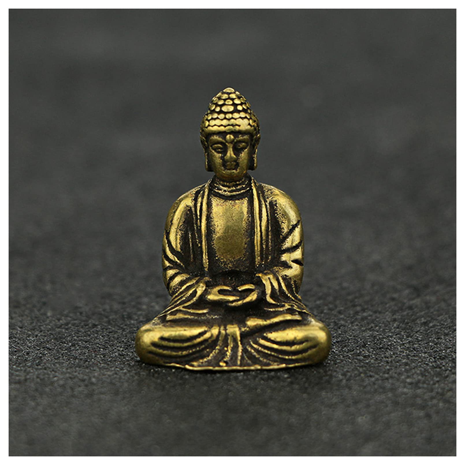 Amazon｜精緻純銅仏像置物小トランペット家住宅釈迦自動車黄銅置物如来