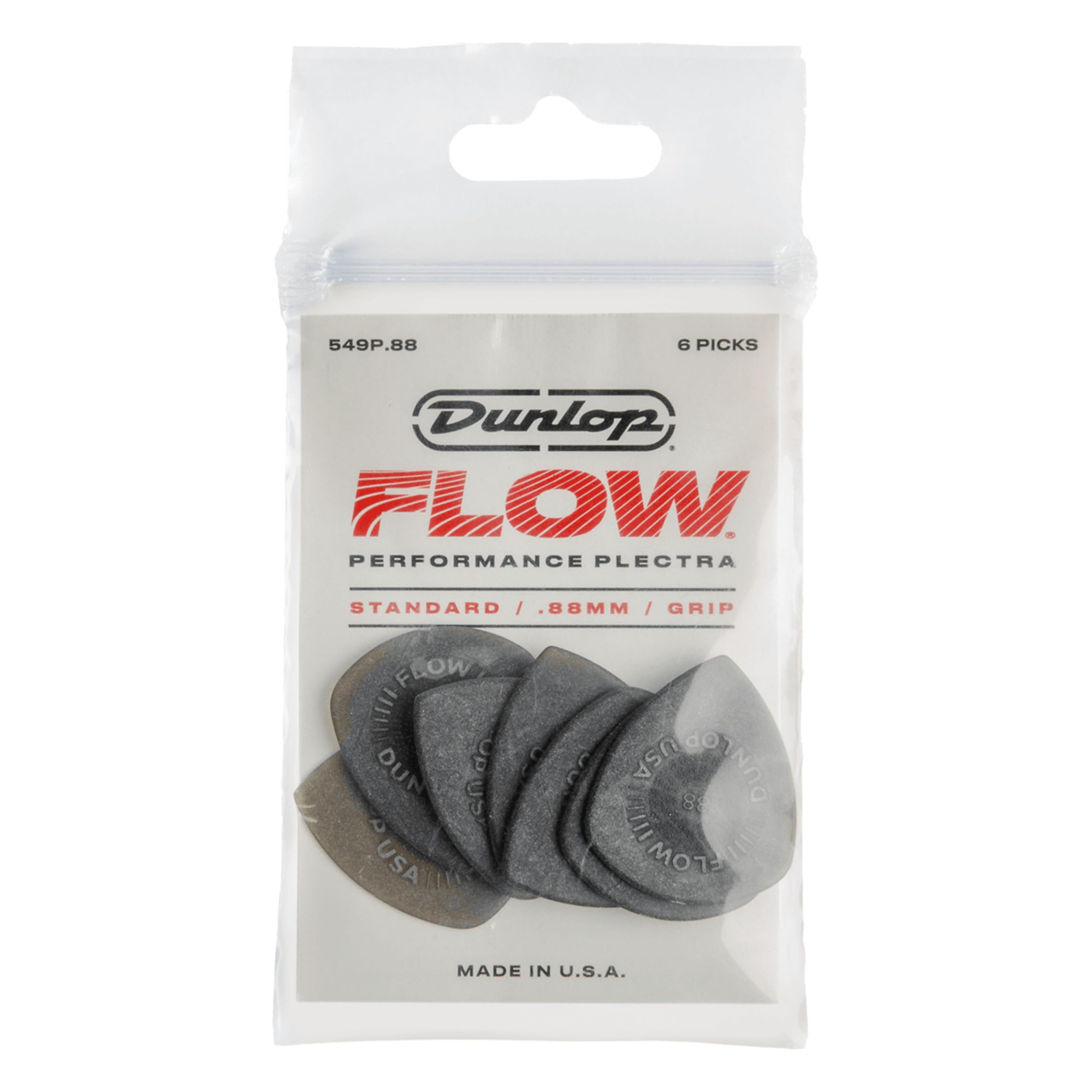 Amazon.com: Jim Dunlop Flow® Standard Pick .88MM - 6 Pack