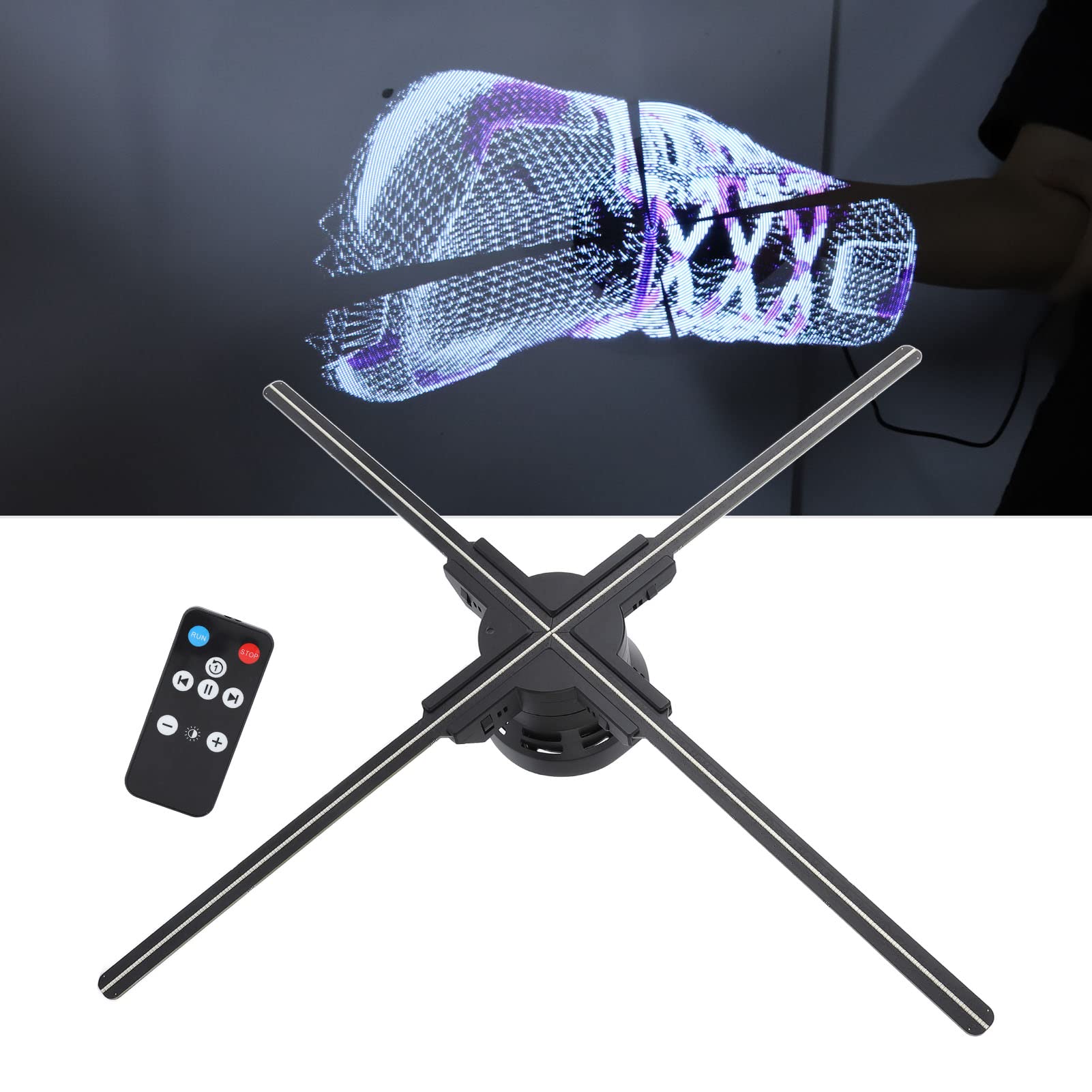 Amazon.co.jp: 3Dホログラムファン、672 LED付き20インチ3Dホログラム