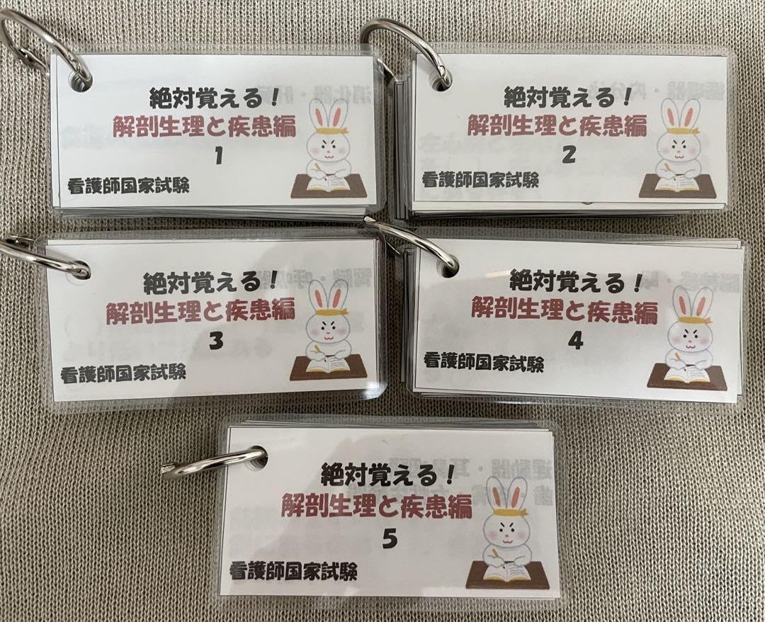 Amazon.co.jp: 看護師国家試験 看護学生 解剖生理 単語帳 暗記カード