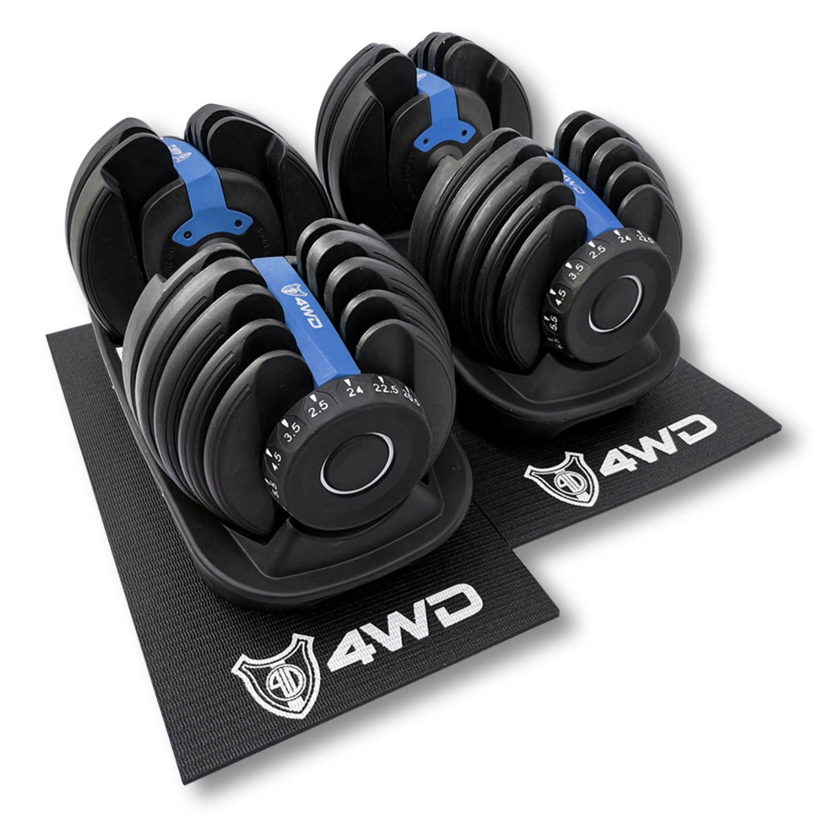 可変式ダンベル 4WD 可変式ダンベル 2.5kg-24kg 1個 ② 4WD 2.5kg-