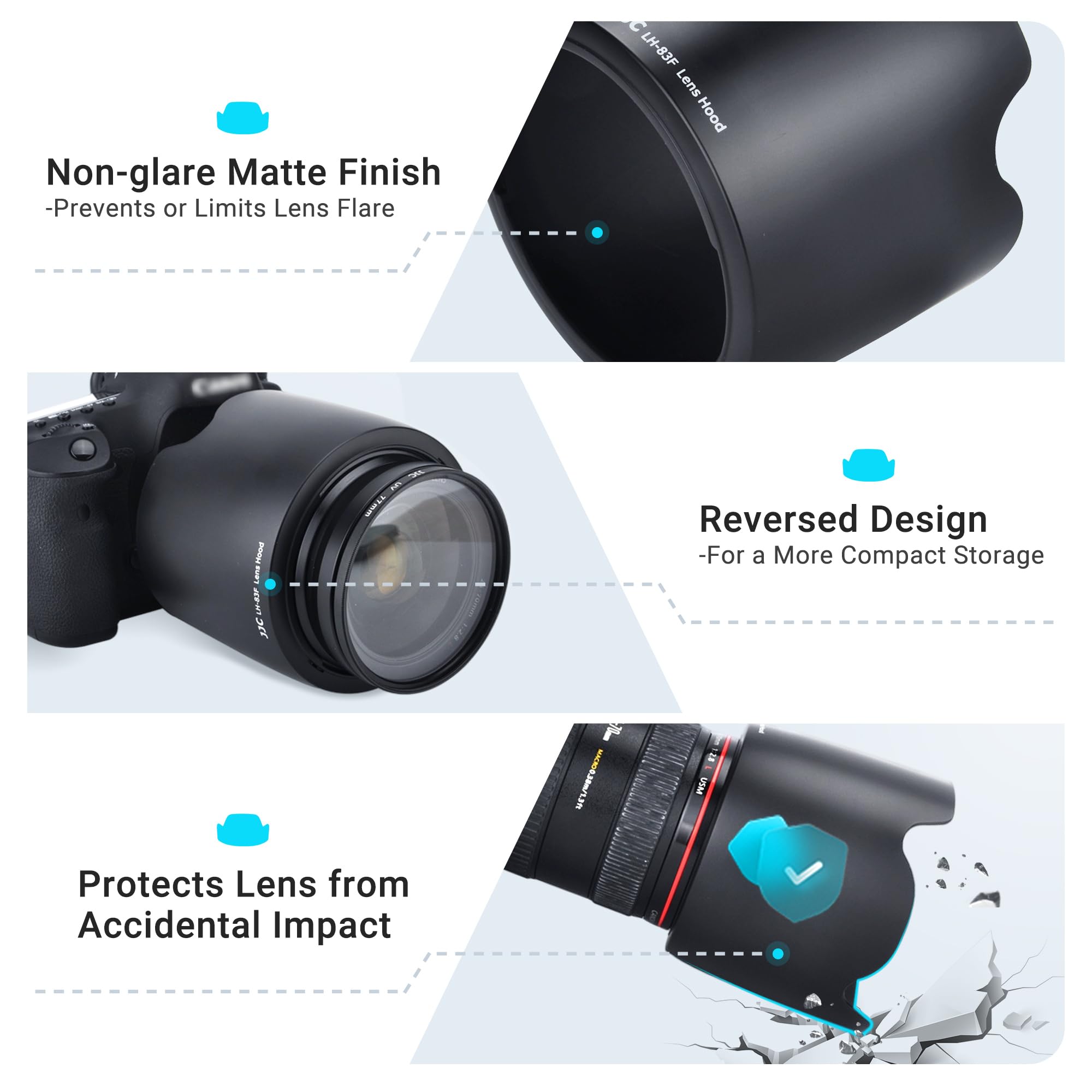 Amazon | JJC 可逆式 レンズフード 花形 Canon EW-83F 互換 EF 24-70mm