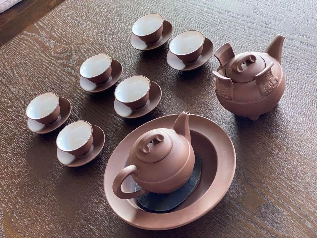 511Z209)*陶芸 銘々皿 五客組 茶道具セット 水次 水指 懐石 511Z209