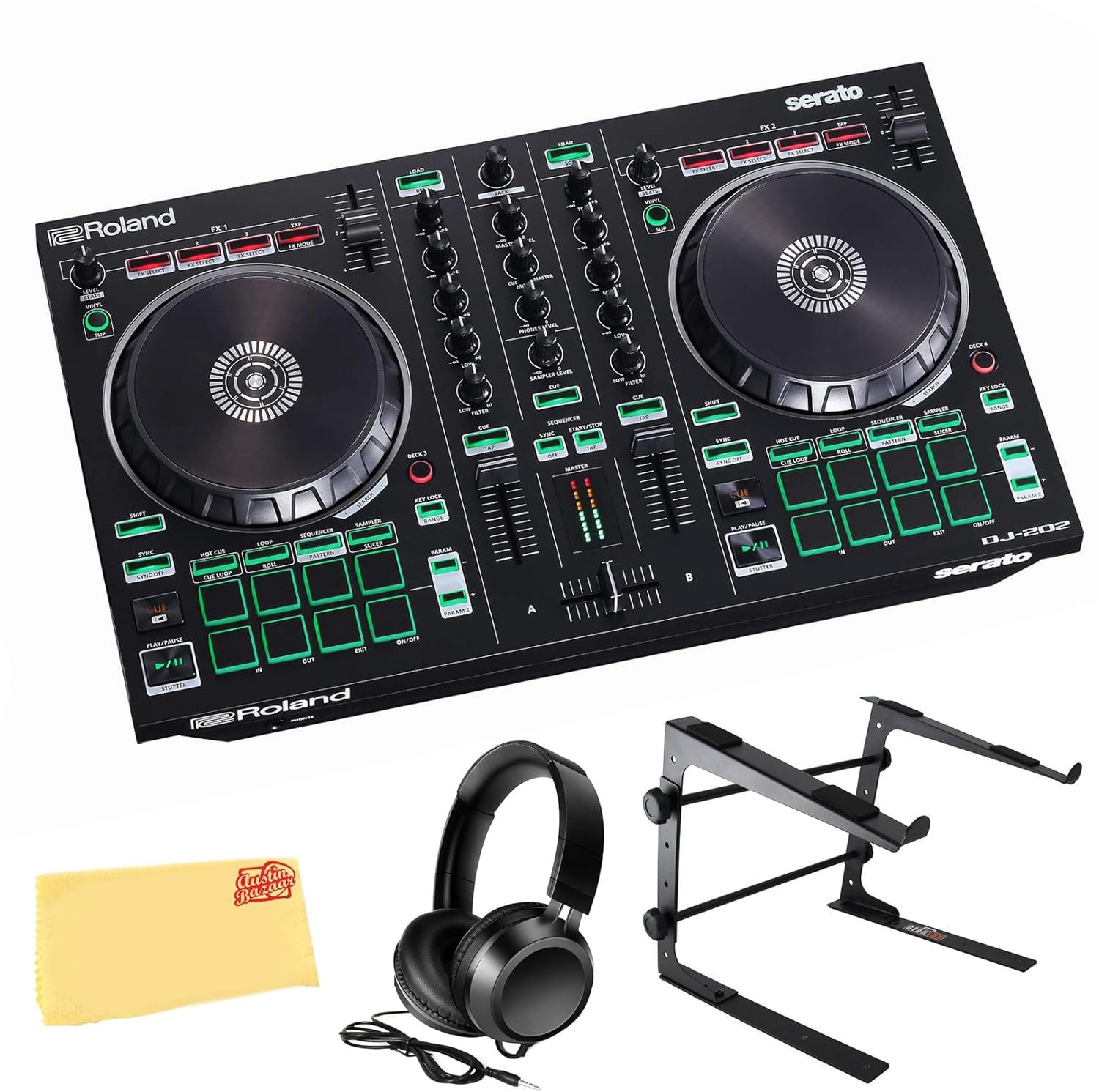 Amazon.com: Roland DJ-202 DJ Controller Bundle with Stand