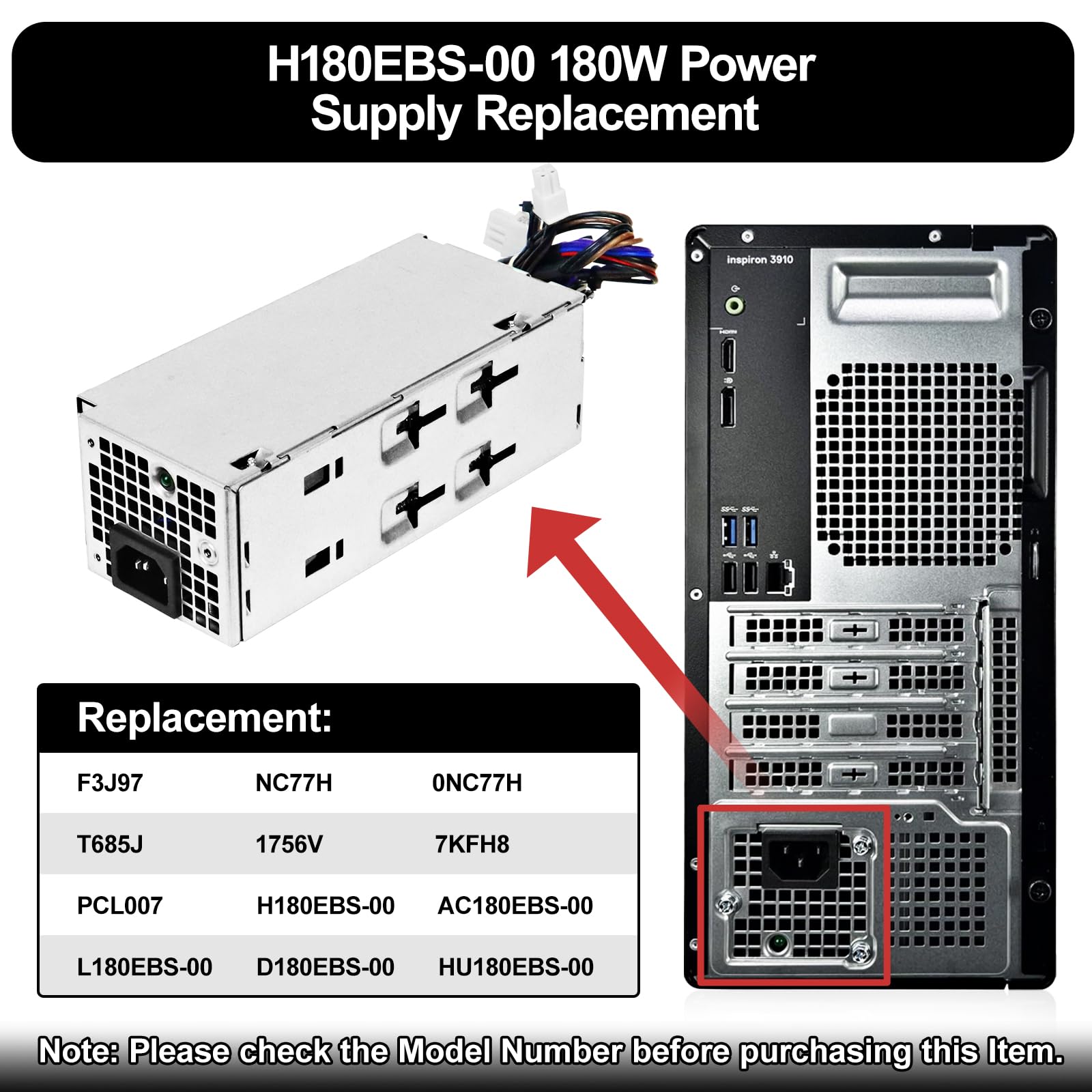Amazon.com: LXun Upgrad AC180EBS-00 PCL007 180W Power Supply