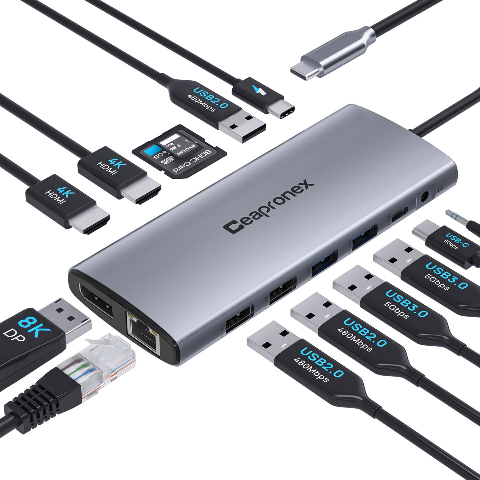 Amazon.com: USB C Docking Station UBS C Hub for Laptop Dual