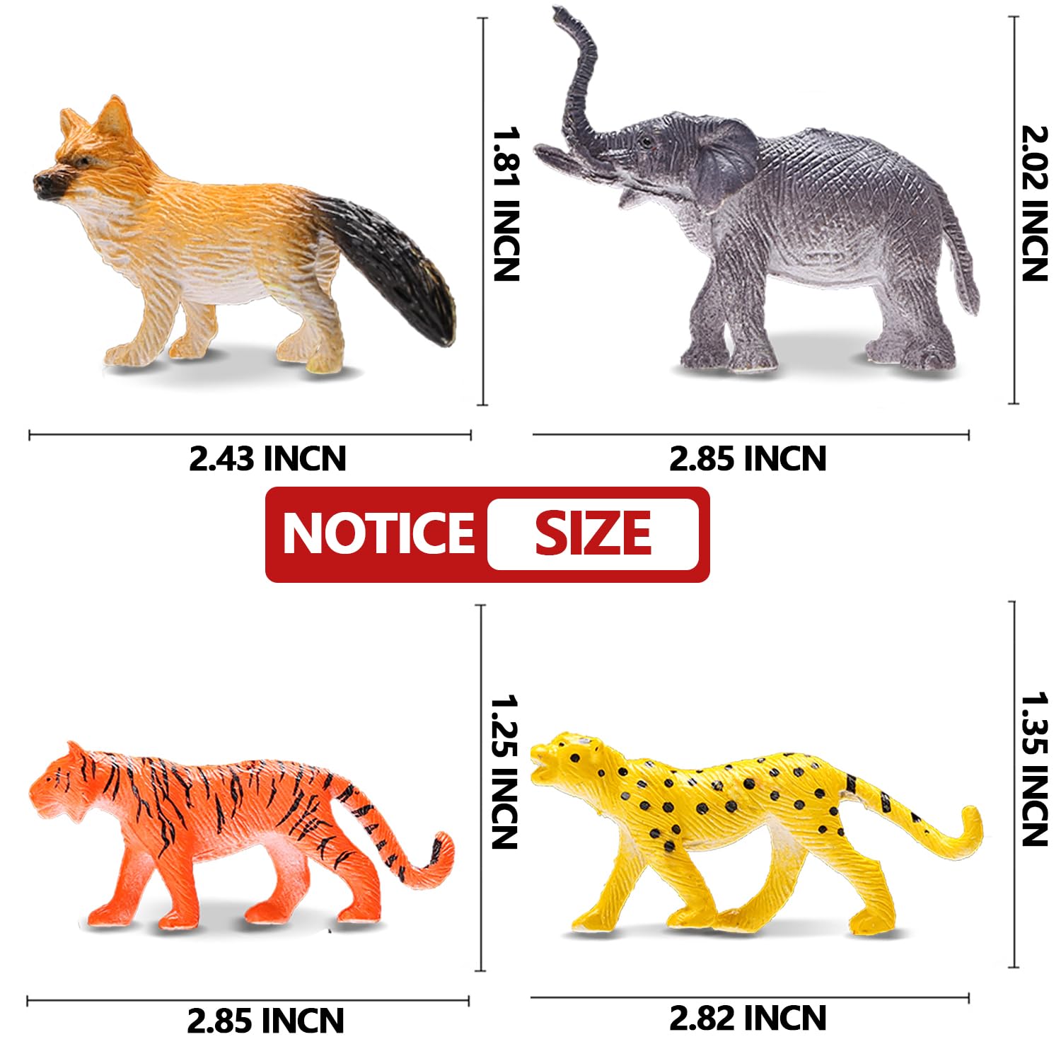 Amazon.co.jp: 動物玩具、54ミニジャングル動物玩具セット : おもちゃ