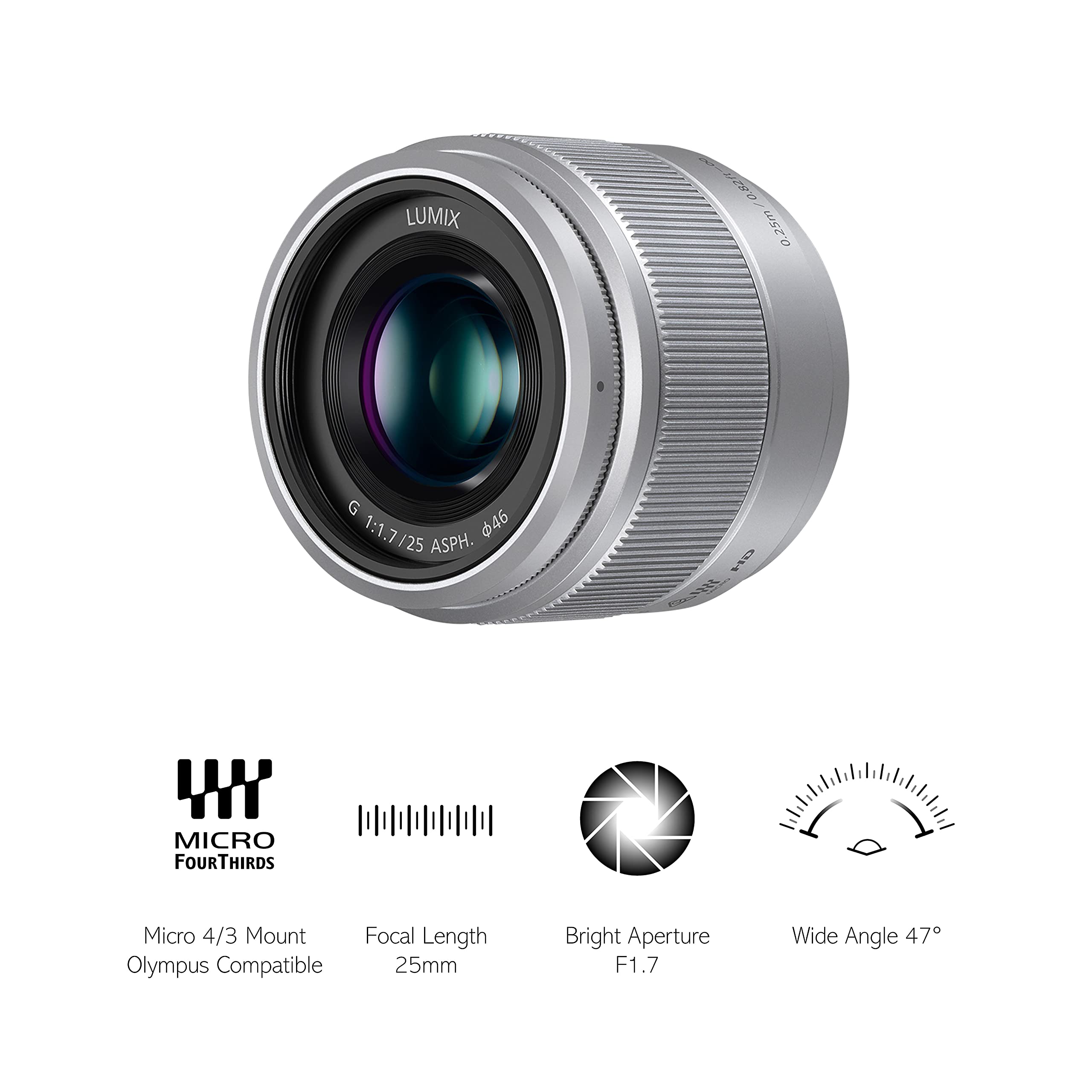 Amazon.com : Panasonic LUMIX H-H025E-K 25 mm Micro Four Thirds