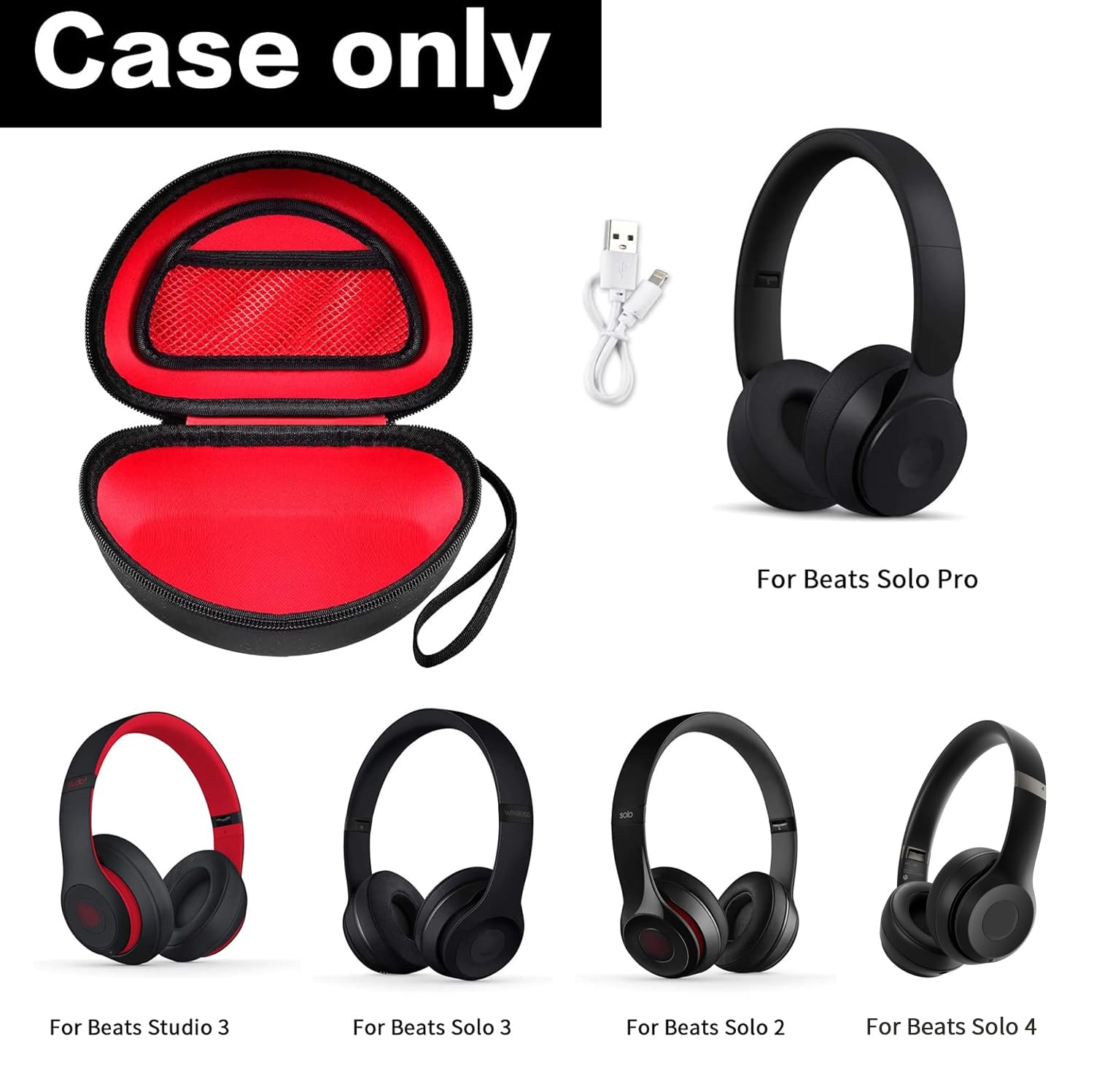 Amazon.com: Hard Travel Case Compatible with Beats Solo 4, Studio