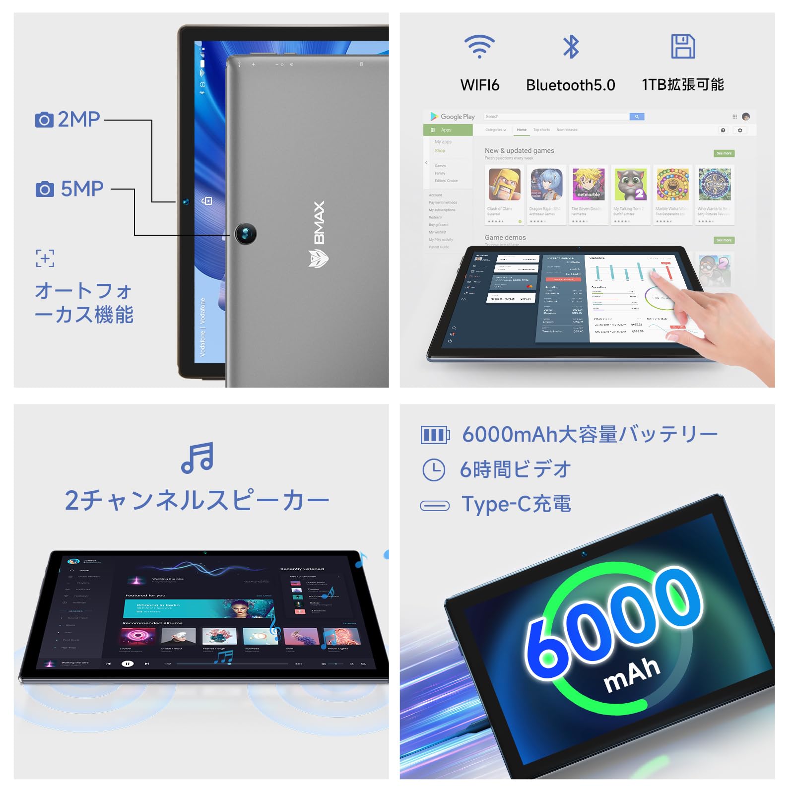 BMAX l10 Plus タブレット 本体 充電器付き Amazon.co.jp: 【2022 NEW
