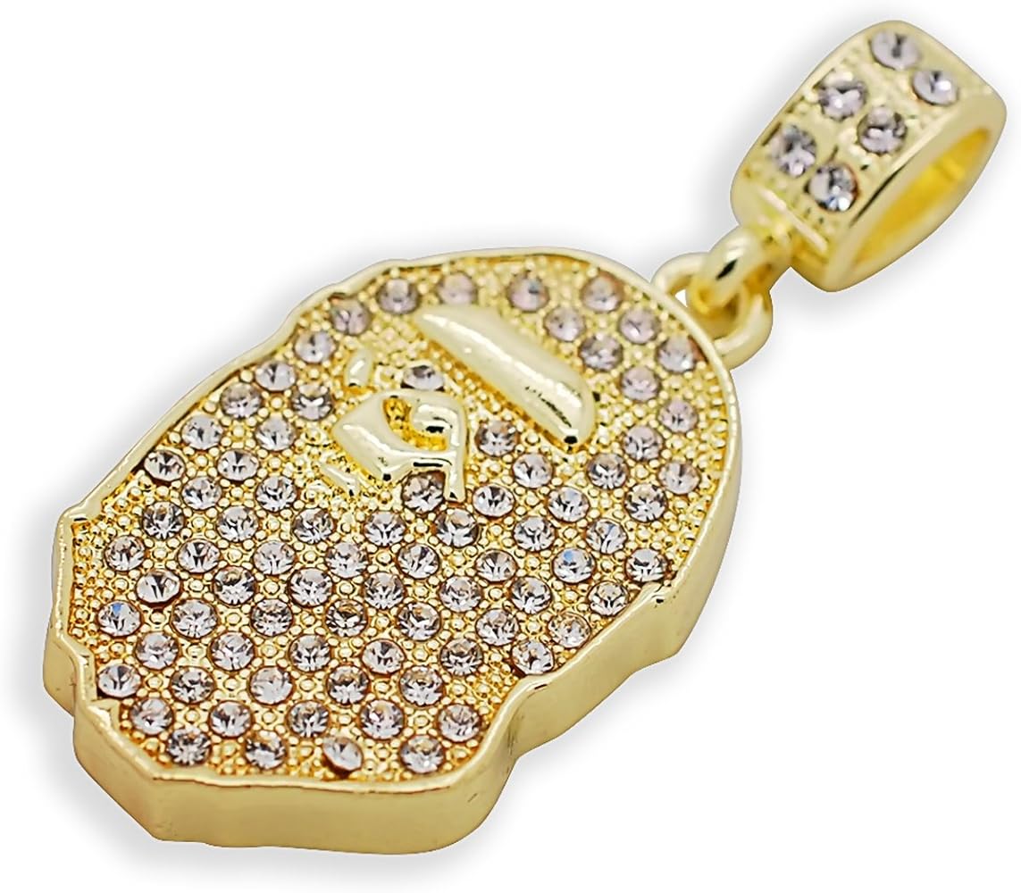 Amazon | イエロー ゴールド調 全ダイヤモンド ヒップホップ 派手 Bape