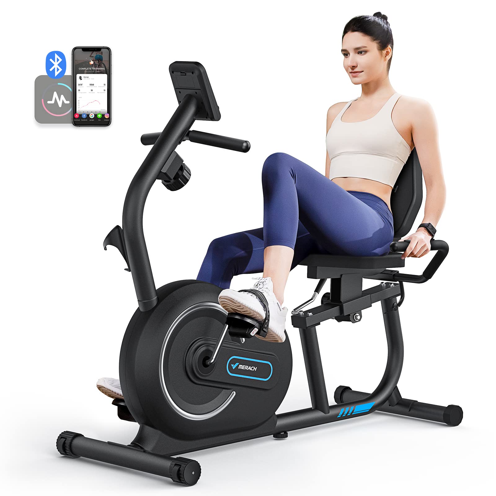 Amazon.co.jp: MERACH (メリック) フィットネスバイク リカンベント