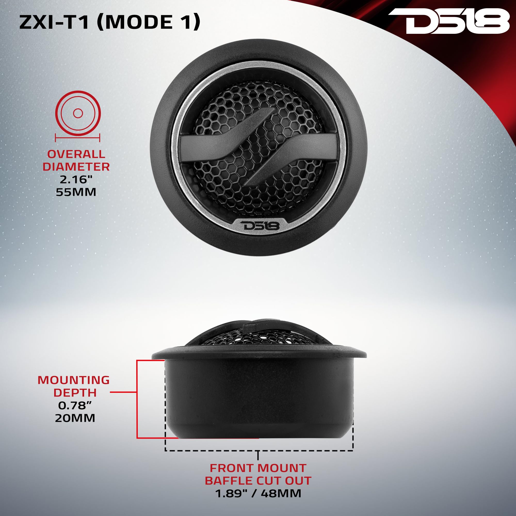 Amazon.com: DS18 ZXI-T1 1.7 Inches Pei Dome Car Audio Tweeter with