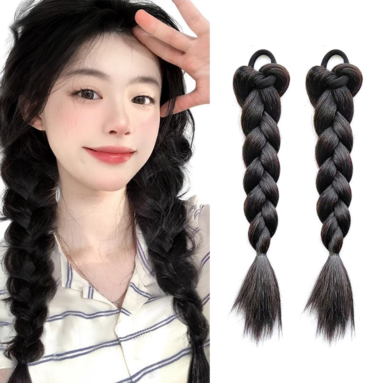 Amazon.co.jp: Natunofu ウィッグ ヘアエクステ 厚みが増し 編み込み