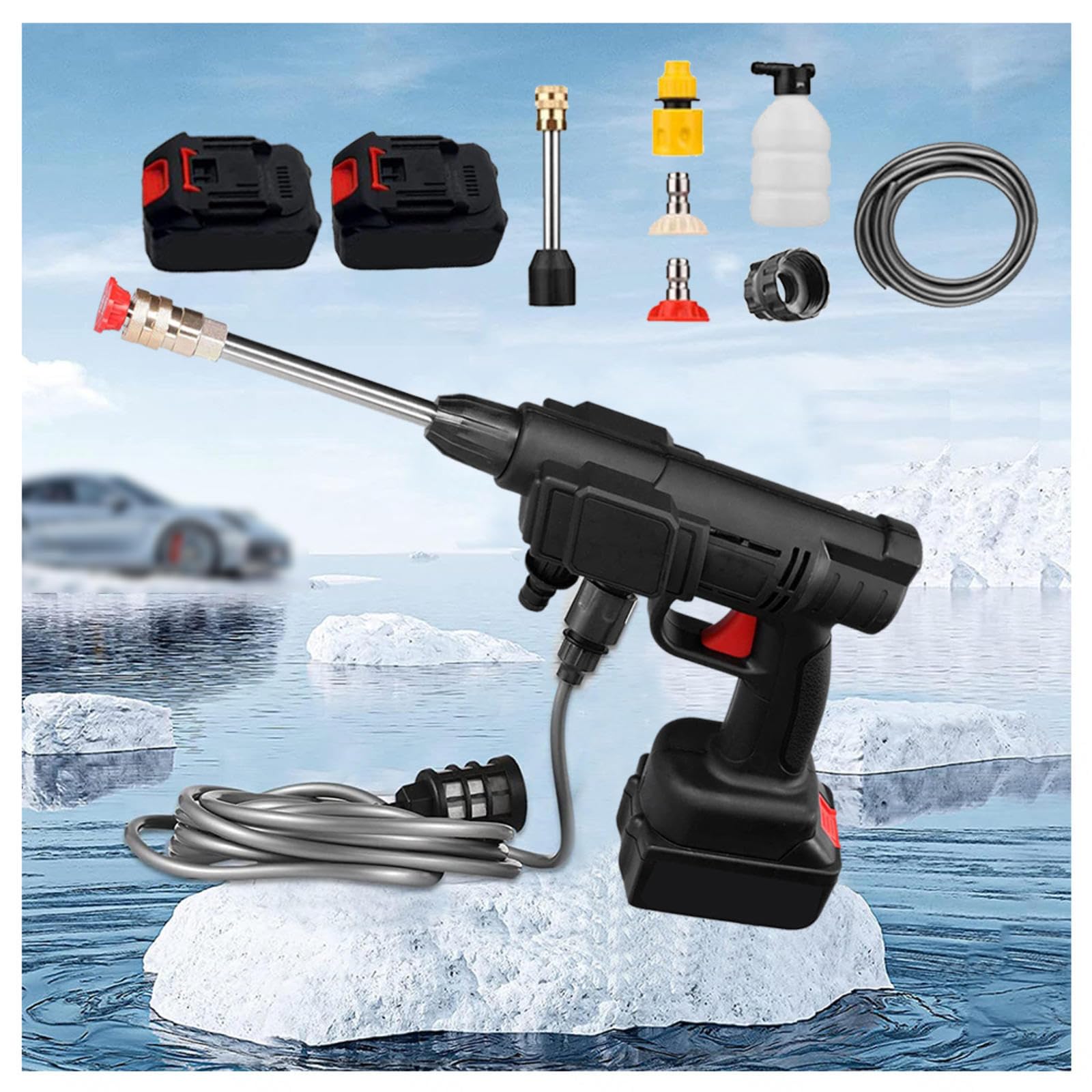 Amazon | 高圧洗浄機コードレス, ハイパワー 600W、24v1500mah 高性能