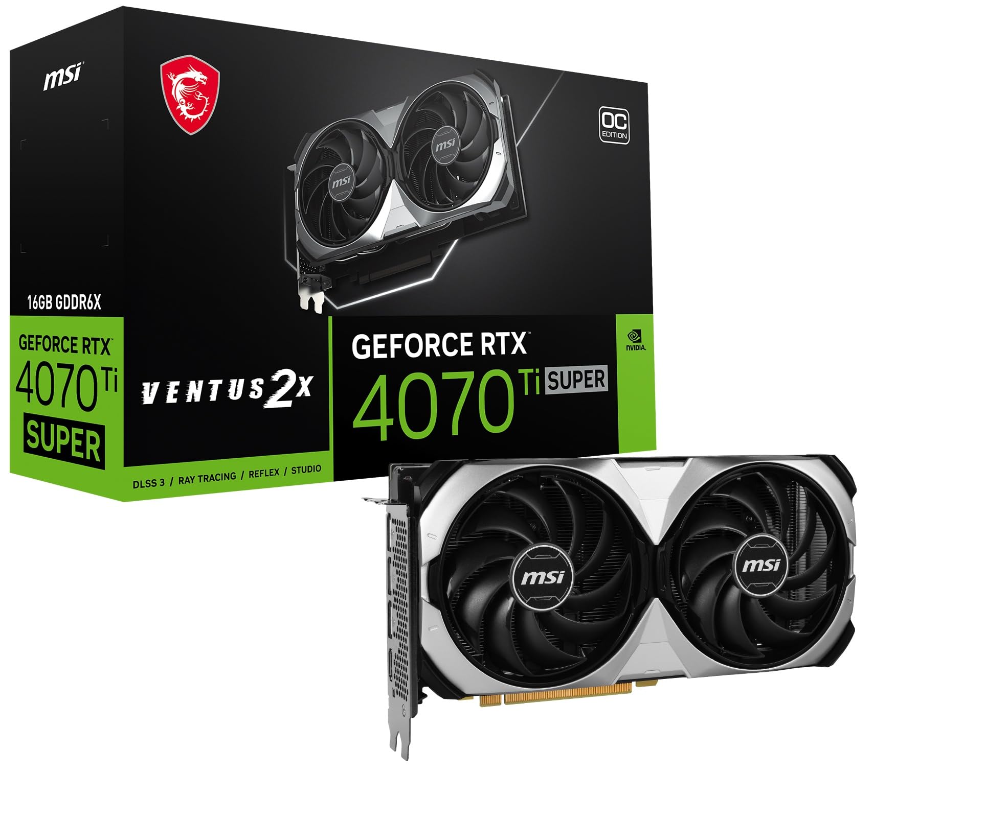 Amazon | MSI GeForce RTX 4070Ti SUPER 16G VENTUS 2X OC/A PCIe4.0