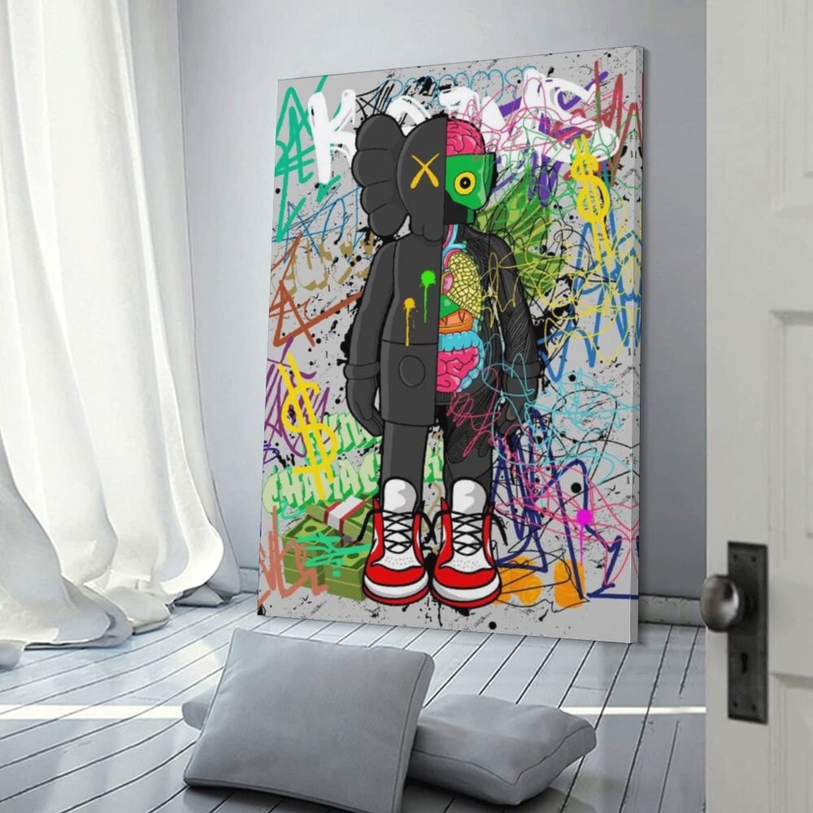 Amazon.co.jp: K-AWS素晴らしい絵画 インテリア カウズ セサミ