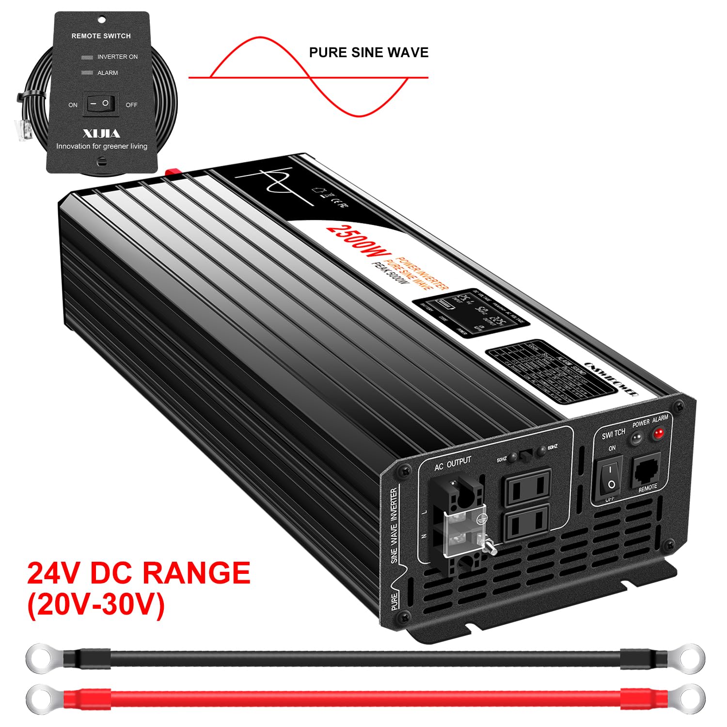 Amazon.co.jp: Xijia純正弦波 インバーター2500W DC 24VをAC 100V 変換
