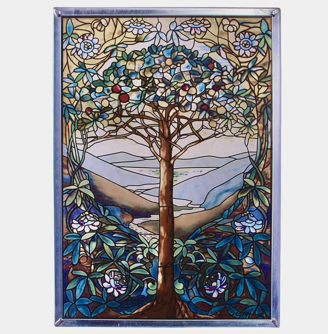 Amazon.co.jp: 生命の木/生命の樹 ステンドグラス アートガラス