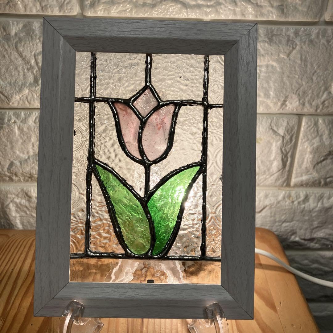 Amazon.co.jp: ピンクのチューリップ ステンドグラス : ホーム＆キッチン