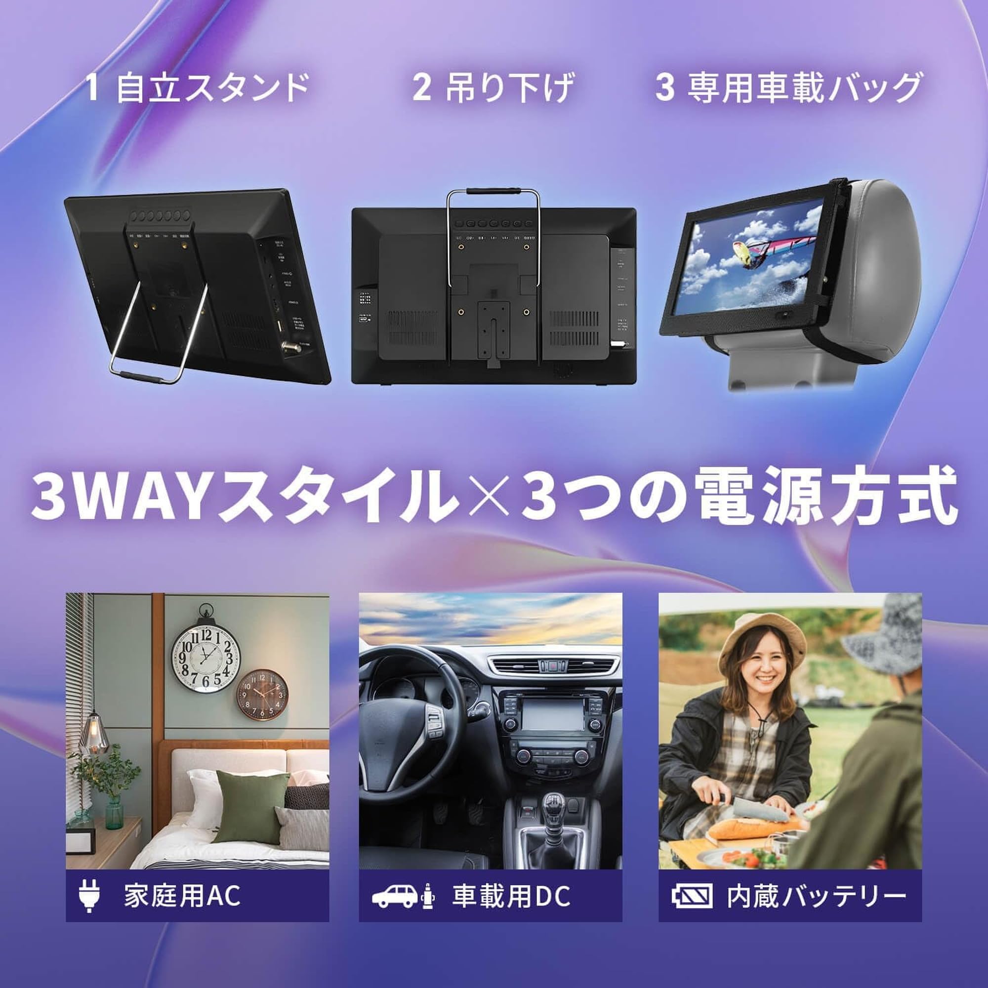 Amazon | [東京Deco] 14型 ポータブル液晶テレビ 地デジ搭載