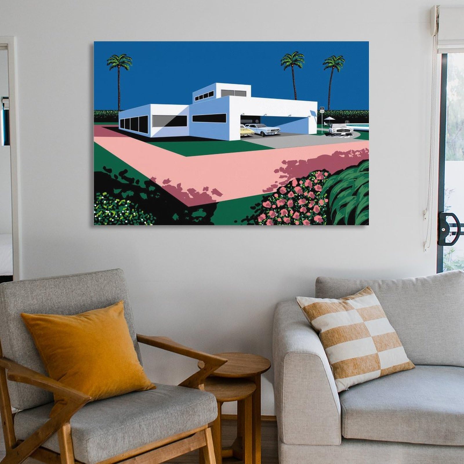 Amazon.co.jp: イラストレーター 永井博 アートポスター 80年代シティ