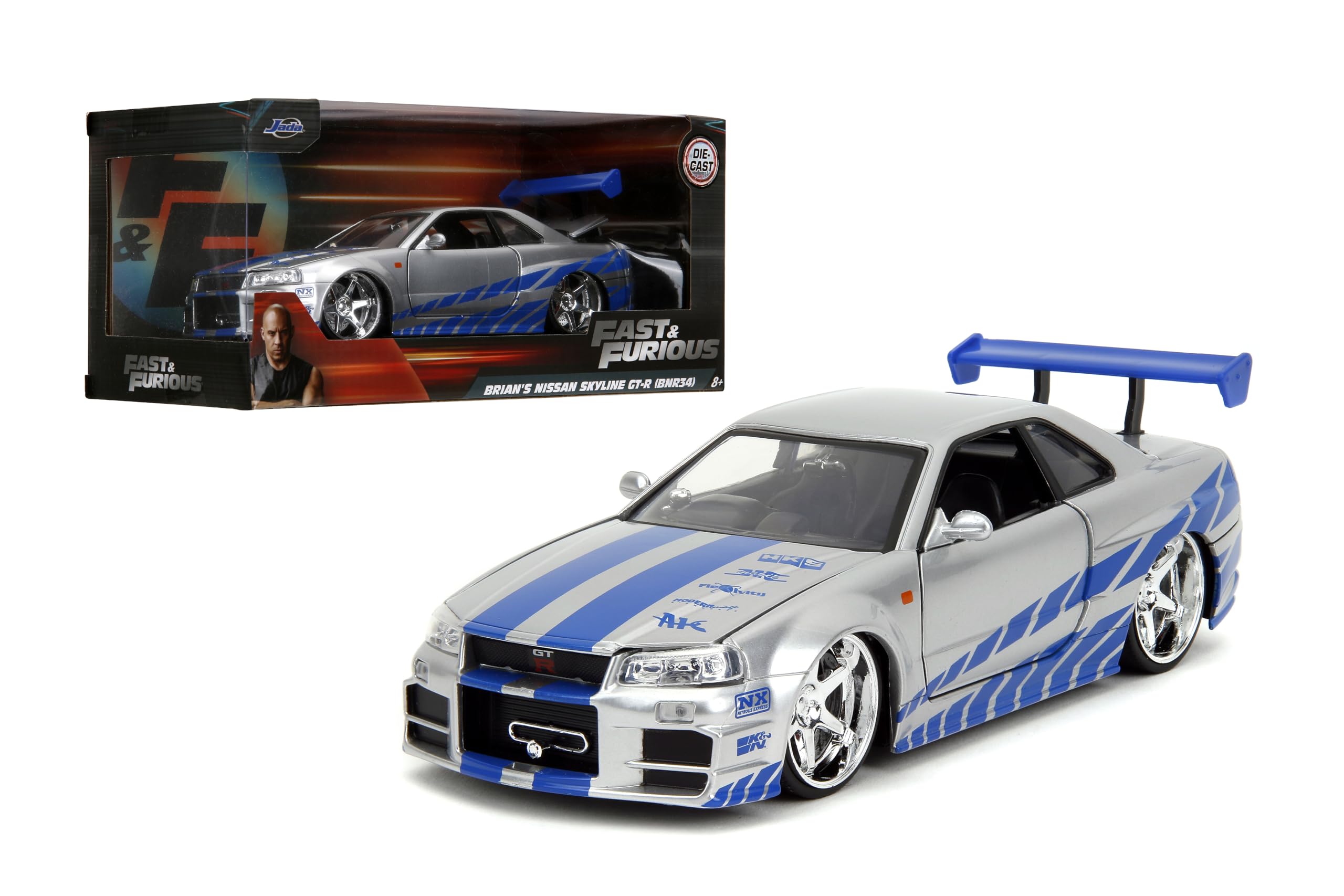 Amazon.com: Jada Toys Fast & Furious Brian's 2002 Nissan Skyline