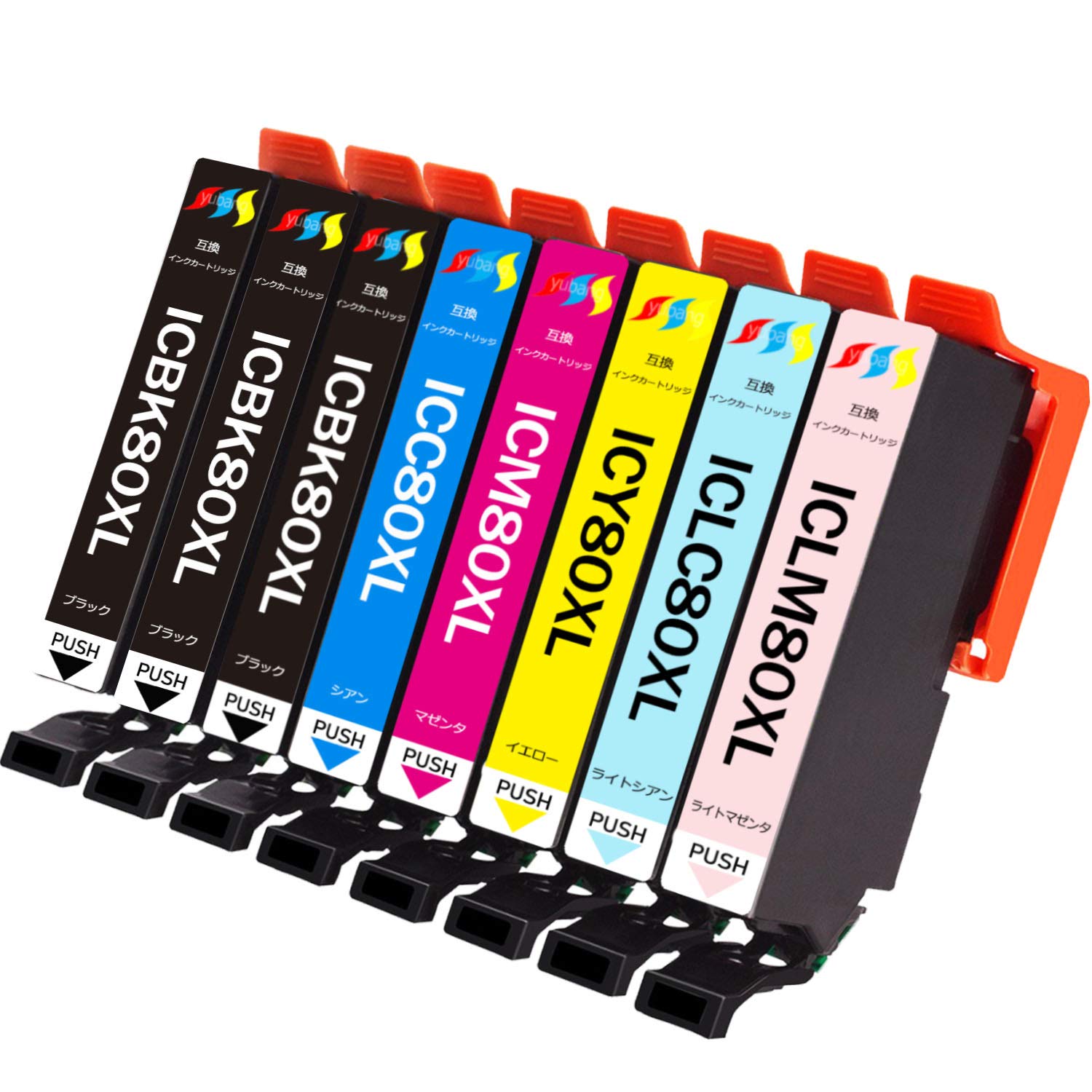 Amazon.co.jp: インクカートリッジ 80lエプソン用ic6cl80l 8本セット(6