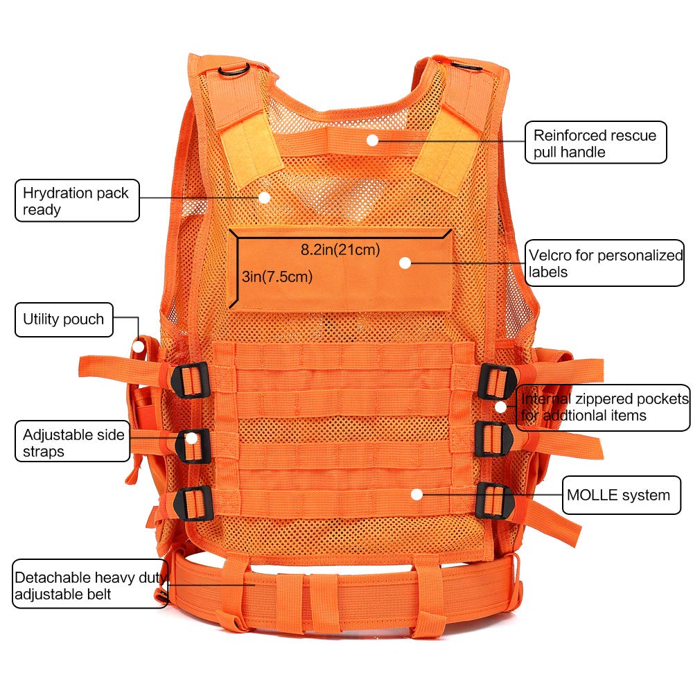 Amazon.co.jp: GNNFIC ブライトオレンジ ハンティングベスト