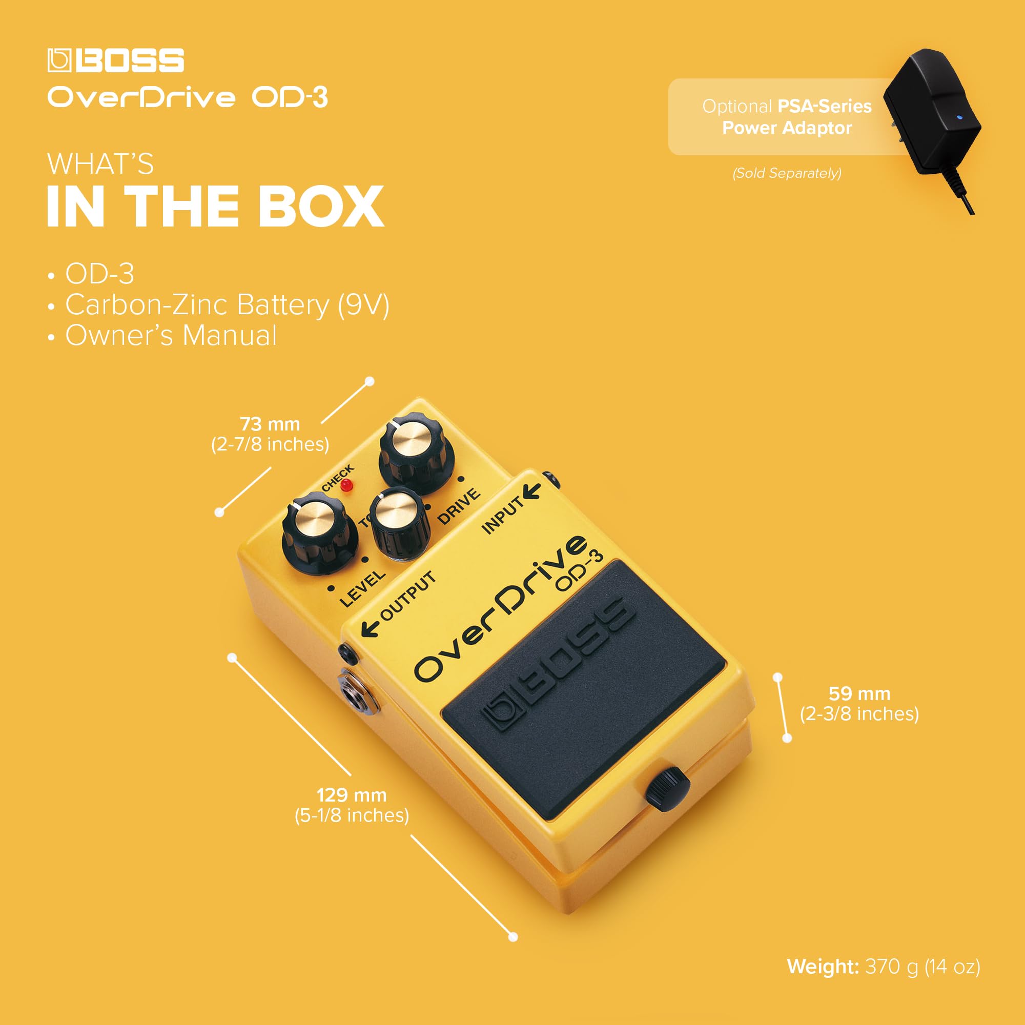 Amazon | BOSS OverDrive OD-3 黄色 | ディストーション・オーバー