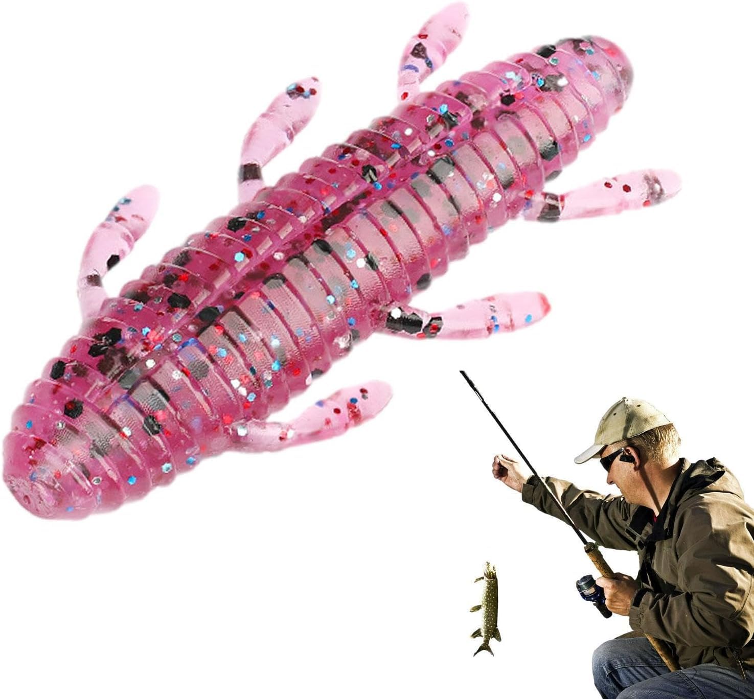 Amazon.co.jp: ソフトワームルアー | 45mm バス釣りルアー | 2.4