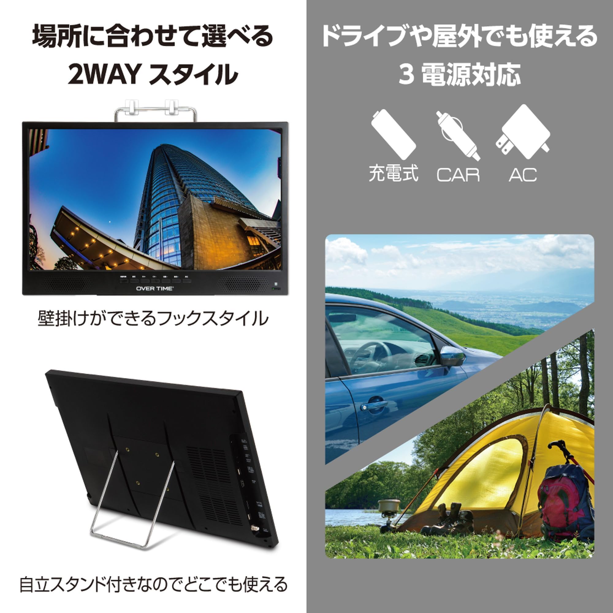 Amazon | [東京Deco] 22V型 フルハイビジョン ポータブル 液晶テレビ
