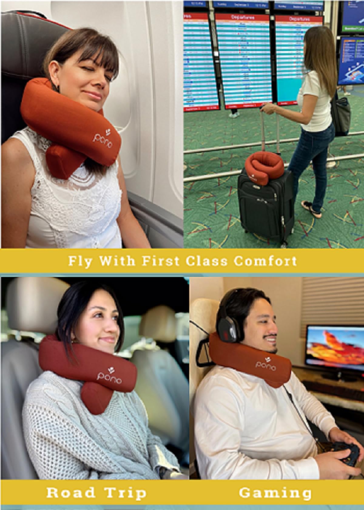 Amazon.com: Pono Neck Cradle Travel Pillow (Patented): Memory Foam