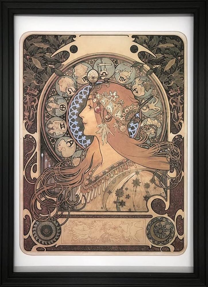 ミュシャ × 黄道十二宮 ― 双魚宮（魚座） 銀メッキ付き白銅貨 切手